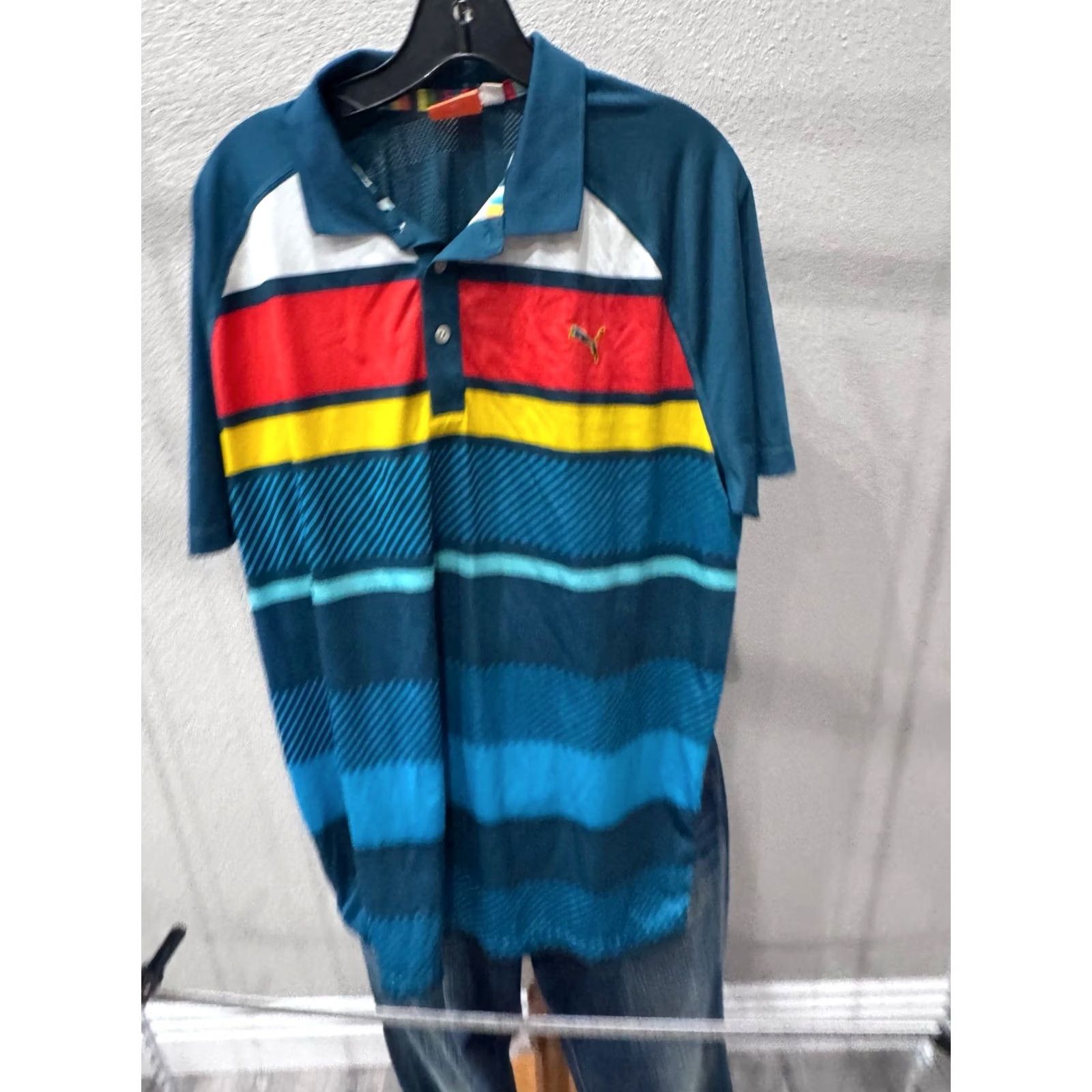 Puma Puma Colorful Stripe POLO SHIRT Large L Men Size US L / EU 52-54 / 3 - 2 Thumbnail