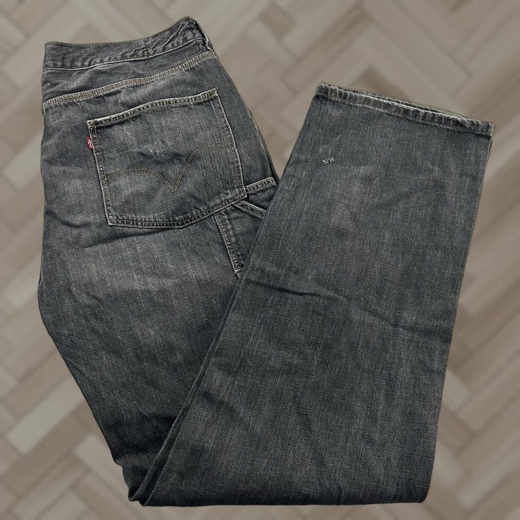 Levi's VTG Levi's Carpenter Jeans Black Wash Denim Men's 42x38 Straight 42 38 Mens Size US 42 / EU 58 - 1 Thumbnail