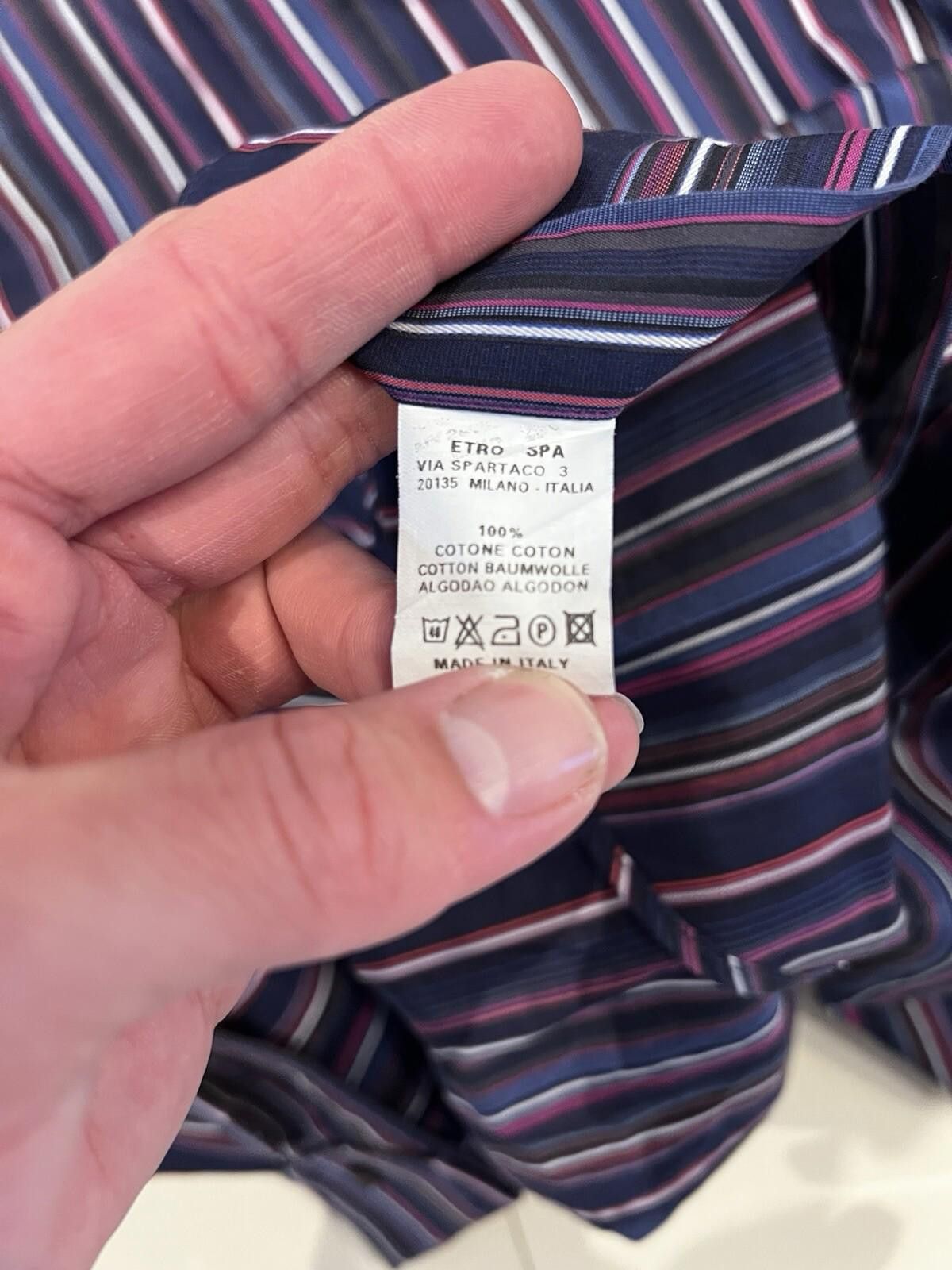 Etro ETRO Milano Men's Purple Striped Button-Down Shirt Large 42 Size US L / EU 52-54 / 3 - 4 Thumbnail