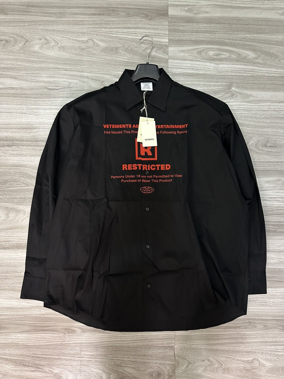 Vetements Vetements Rated R Oversized Shirt Size US S / EU 44-46 / 1 - 1 Thumbnail