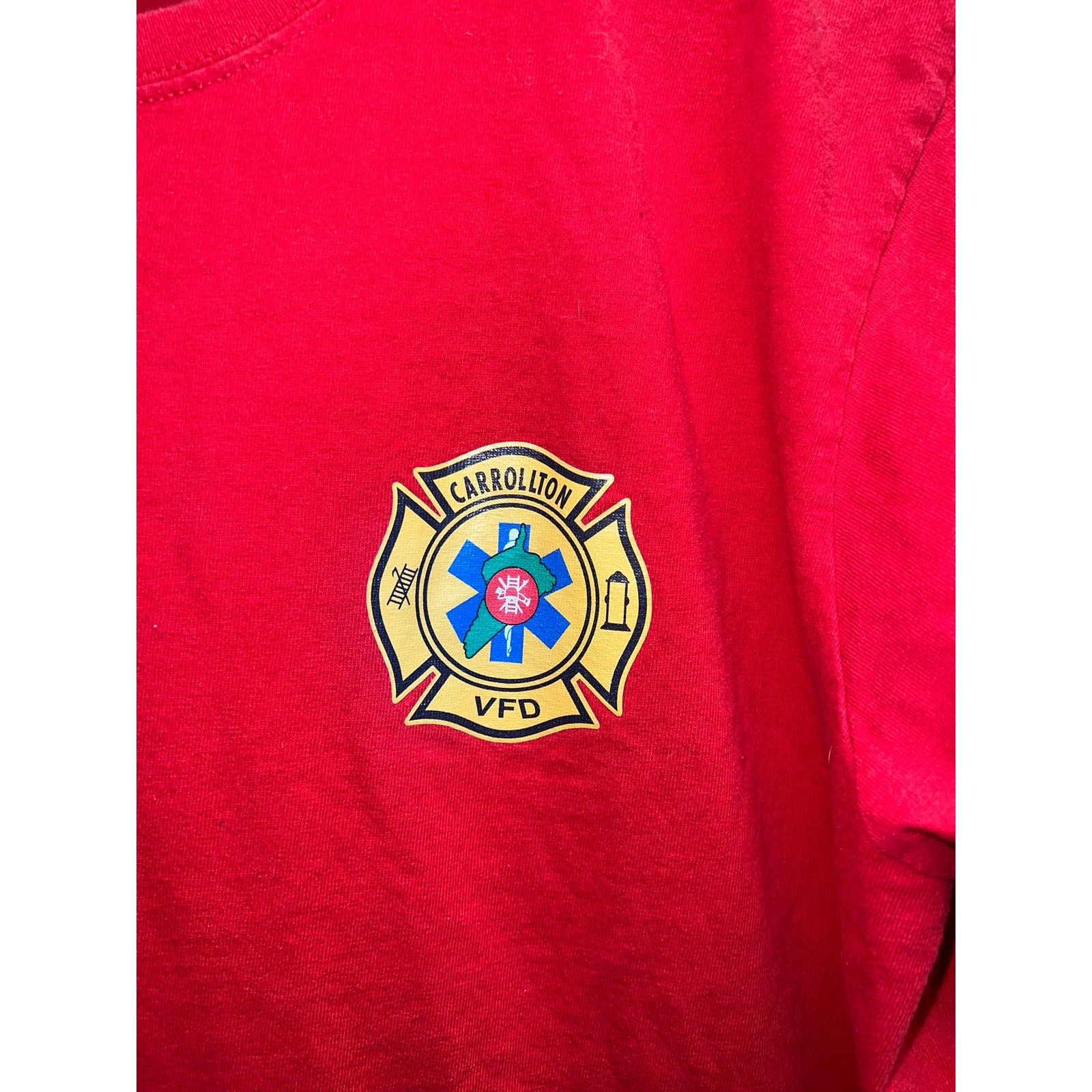 Gildan Womens Fire Fighter Shirt Carrollton Virginia Firefighter XL Size XL / US 12-14 / IT 48-50 - 3 Thumbnail