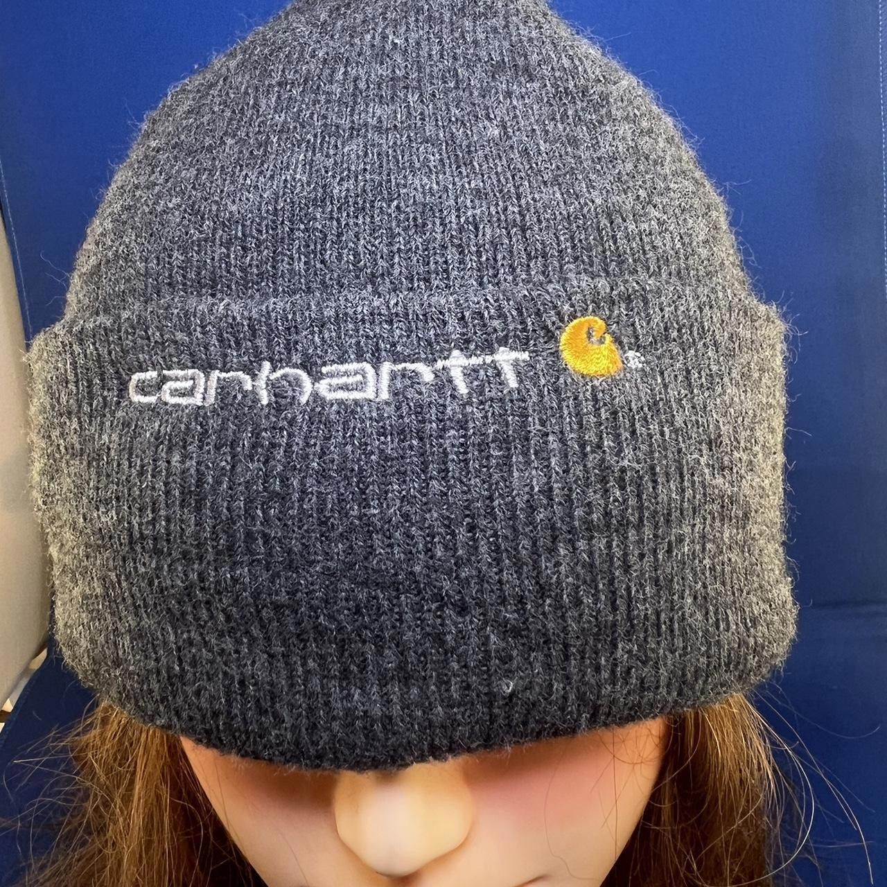 Carhartt Carhartt Logo Knit Beanie Hat - Gray Warmth for Winter Size ONE SIZE - 3 Thumbnail