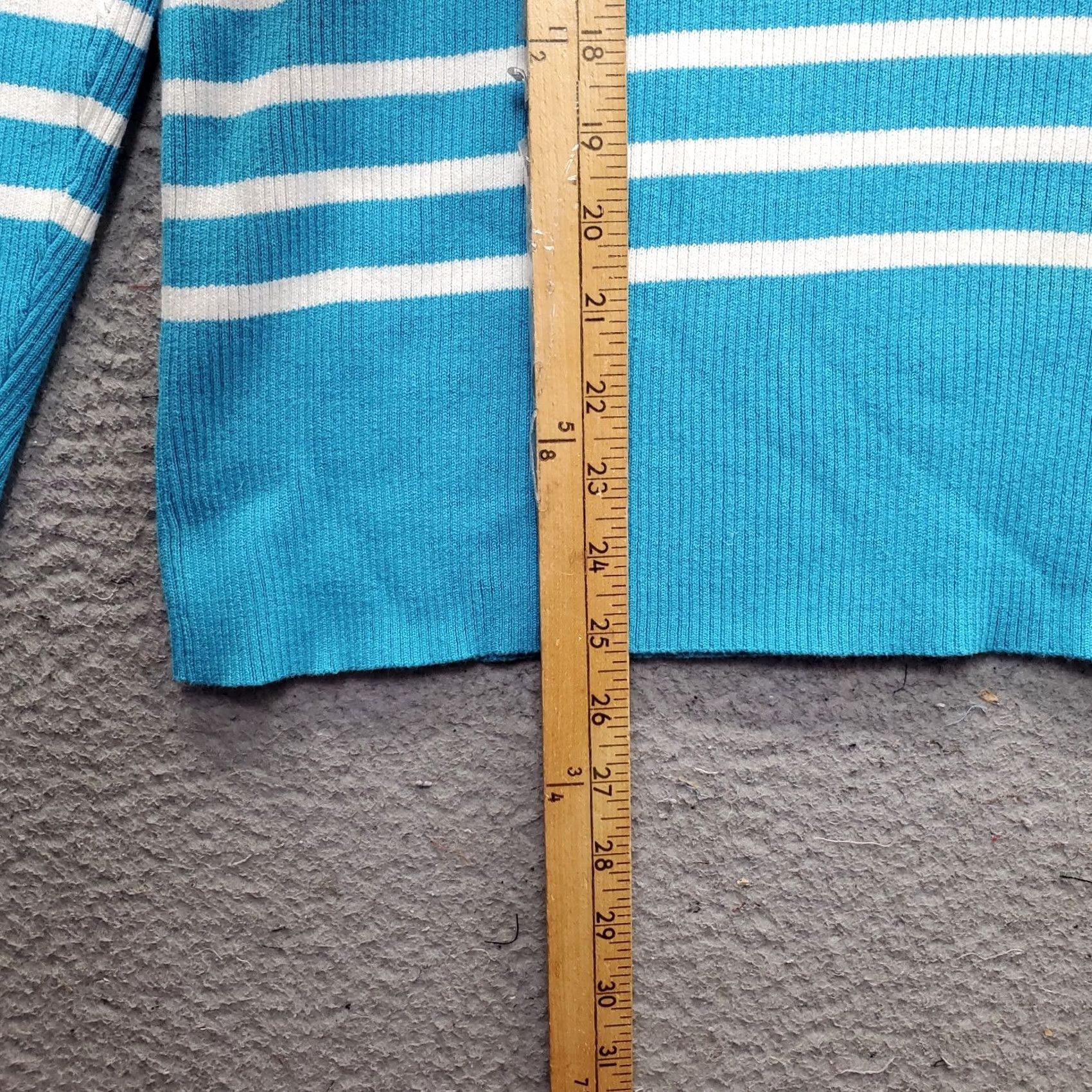 Ralph Lauren Lauren Ralph Lauren Sweater Womens 1X Multi Striped Cotton Logo Rib Turtleneck Size XL / US 12-14 / IT 48-50 - 4 Thumbnail