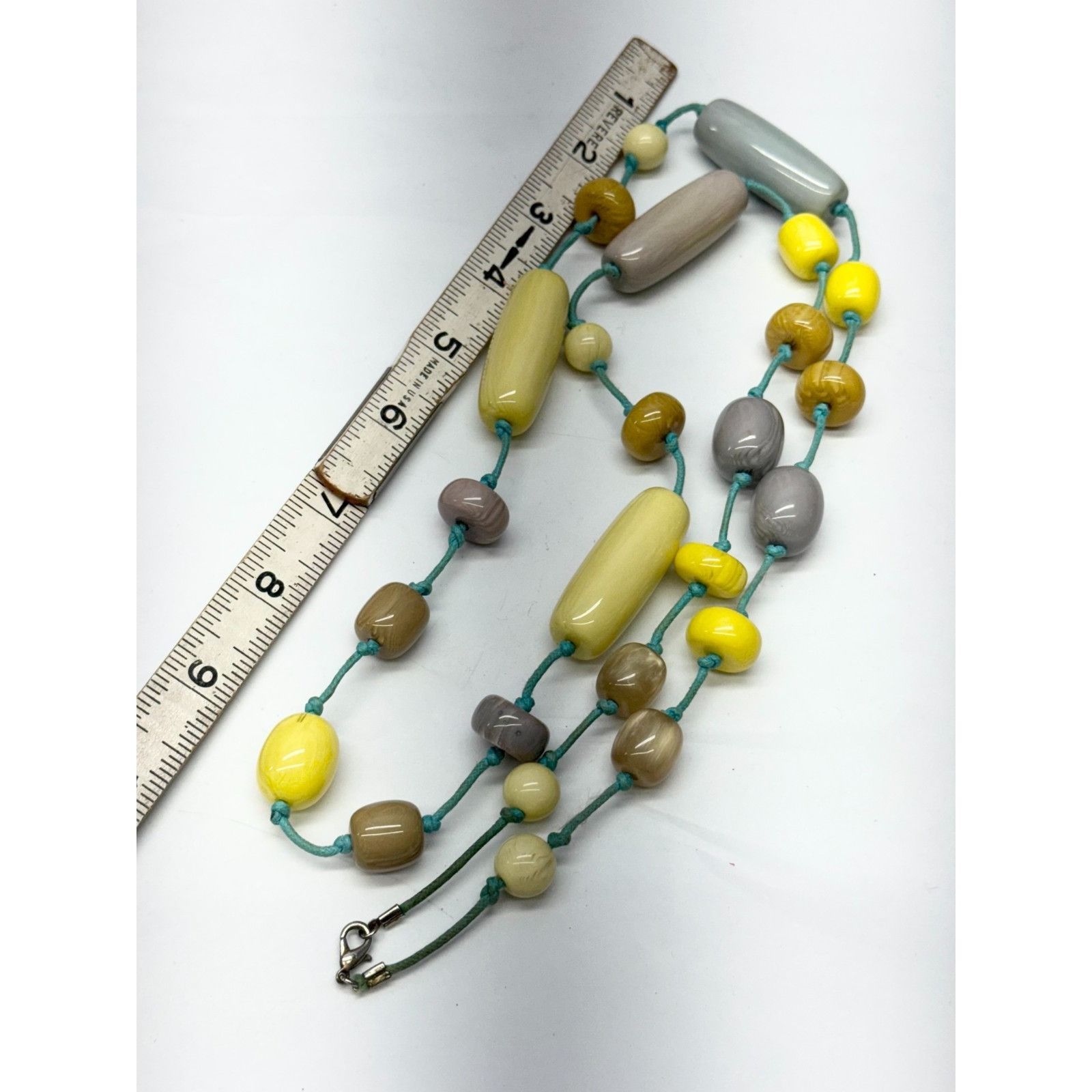 Vintage Vintage yellow glass beaded hand strung necklace Size ONE SIZE - 4 Thumbnail