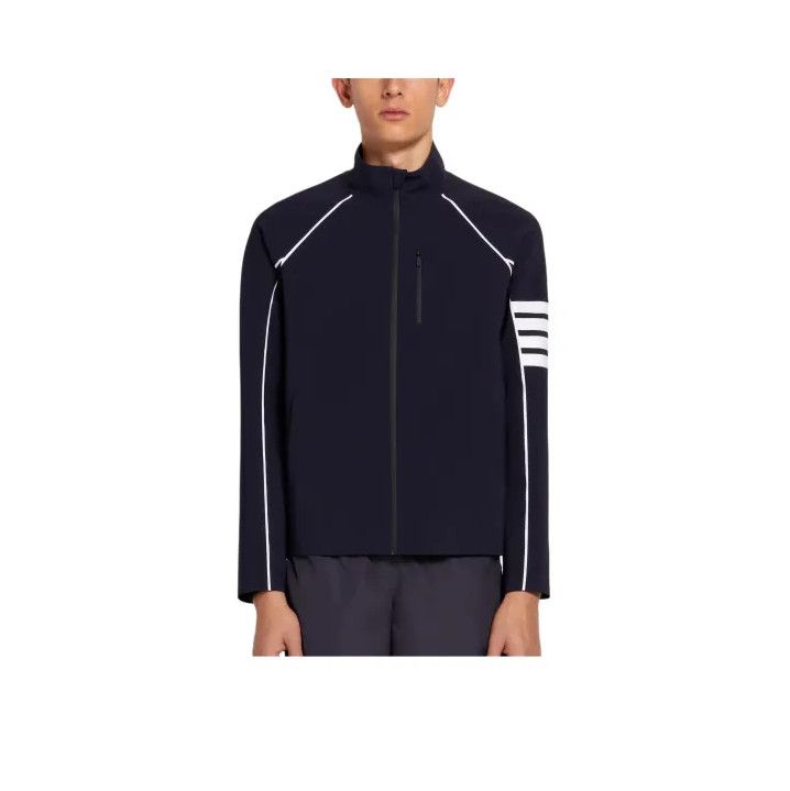 Thom Browne Thom Browne Striped Navy Blue Sports Jacket Size US L / EU 52-54 / 3 - 1 Thumbnail