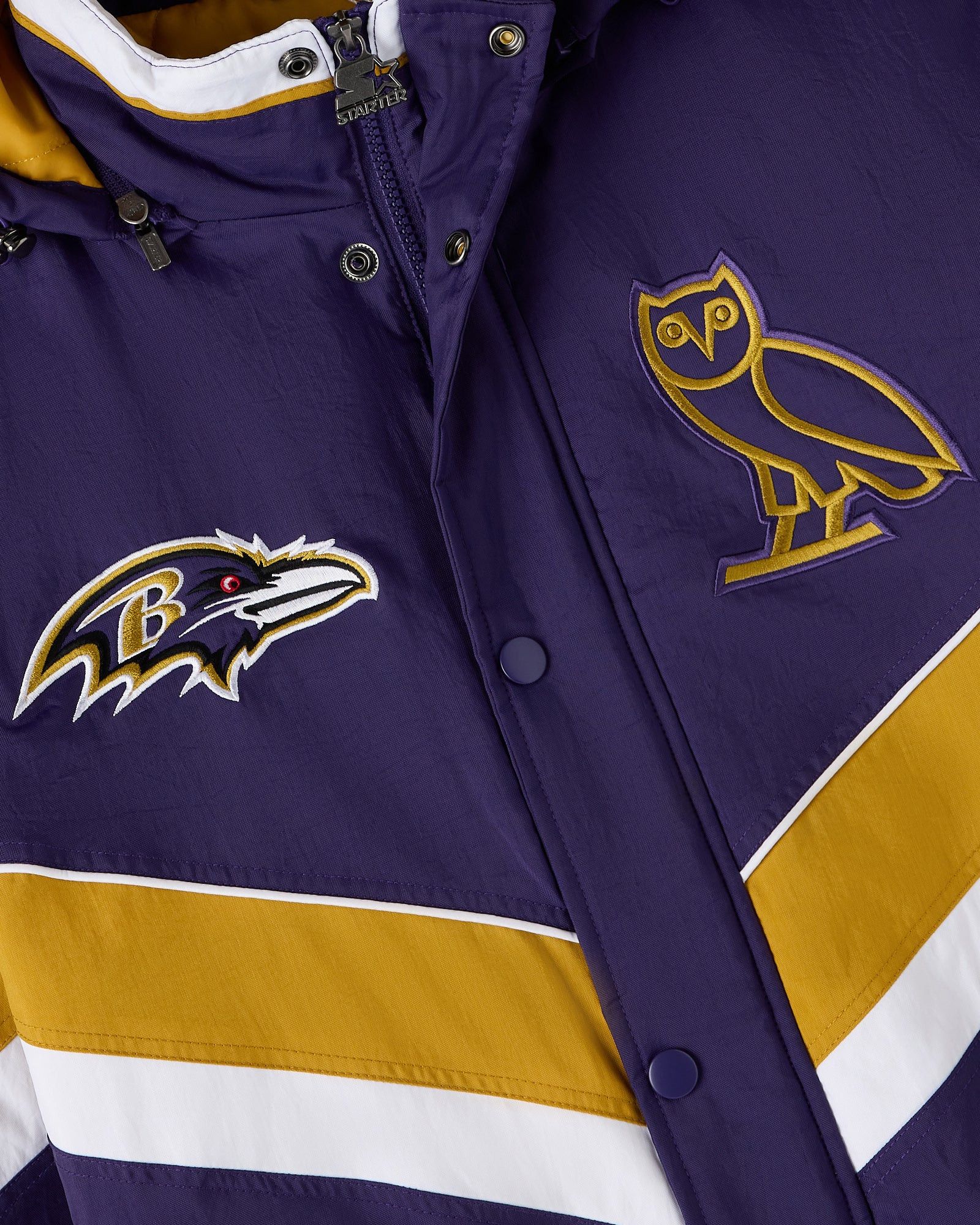 Drake OVO x NFL BALTIMORE RAVENS STARTER® SIDELINE PUFFER JACKET Size US XXL / EU 58 / 5 - 2 Thumbnail