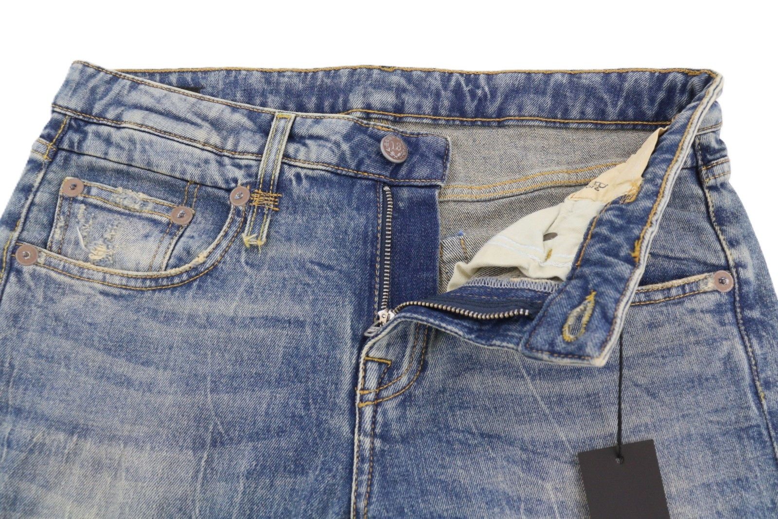 R13 BOY STRAIGHT 28 Kelly Faded Blue RRP699 87183 Size 28" / US 6 / IT 42 - 5 Thumbnail