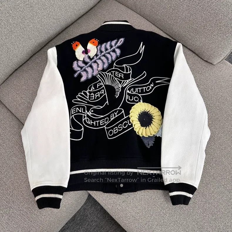 Louis Vuitton Louis Vuitton Black and white color-block embroidered leat Size US M / EU 48-50 / 2 - 2 Thumbnail