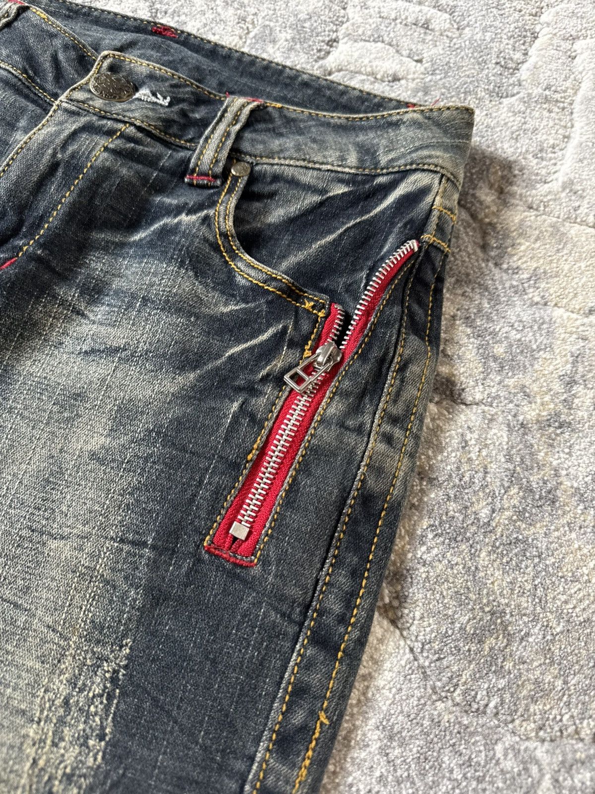 If Six Was Nine Ifsixwasnine Lgb Kapital Junya Style Low Rise Flared Jeans Size US 28 / EU 44 - 11 Thumbnail