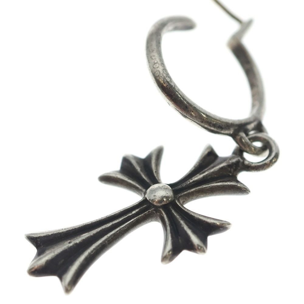 Chrome Hearts Chrome Hearts Silver Tiny CH Cross Hoop Earring Size ONE SIZE - 5 Thumbnail