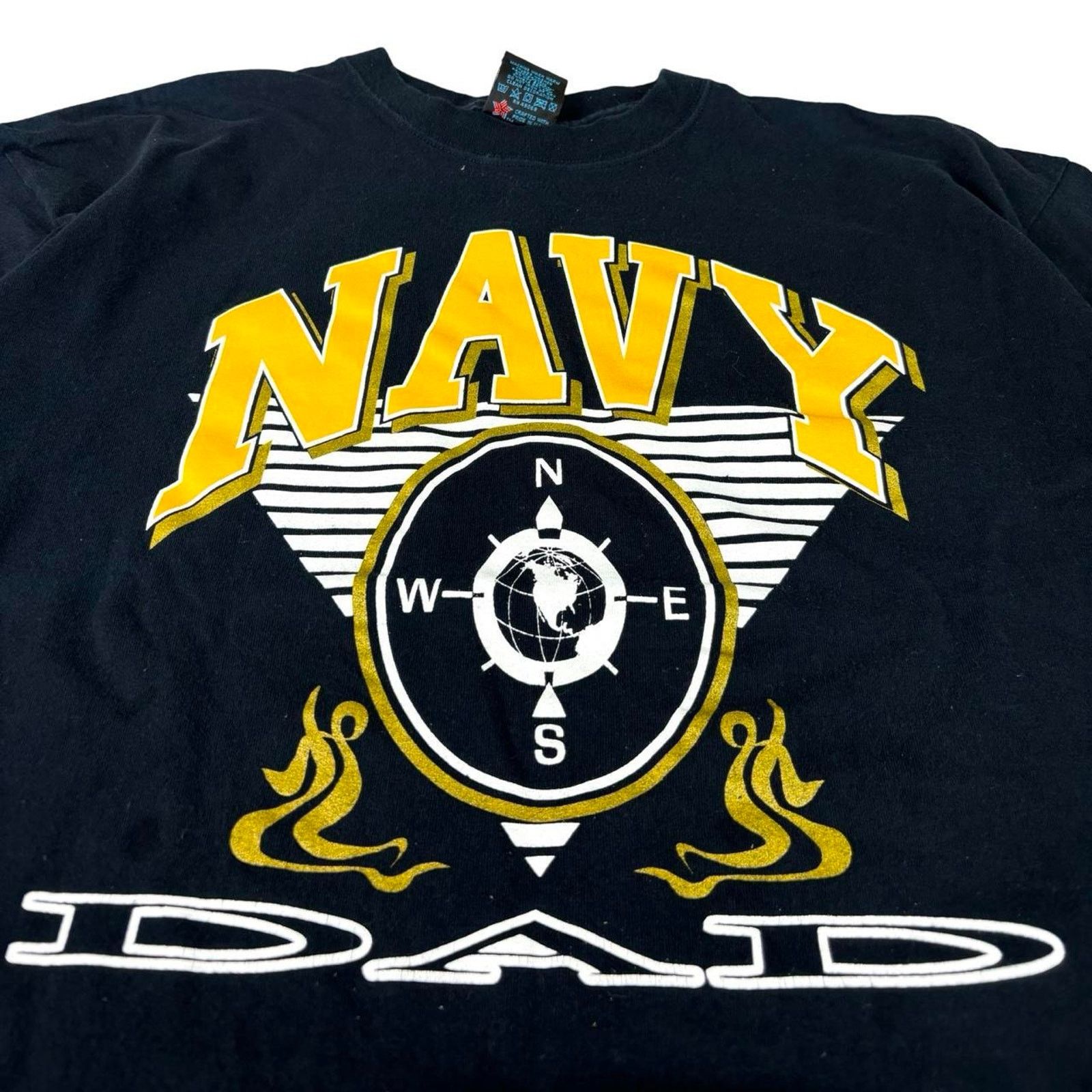 Vintage 90s Navy Military T-shirt Size US XL / EU 56 / 4 - 2 Thumbnail