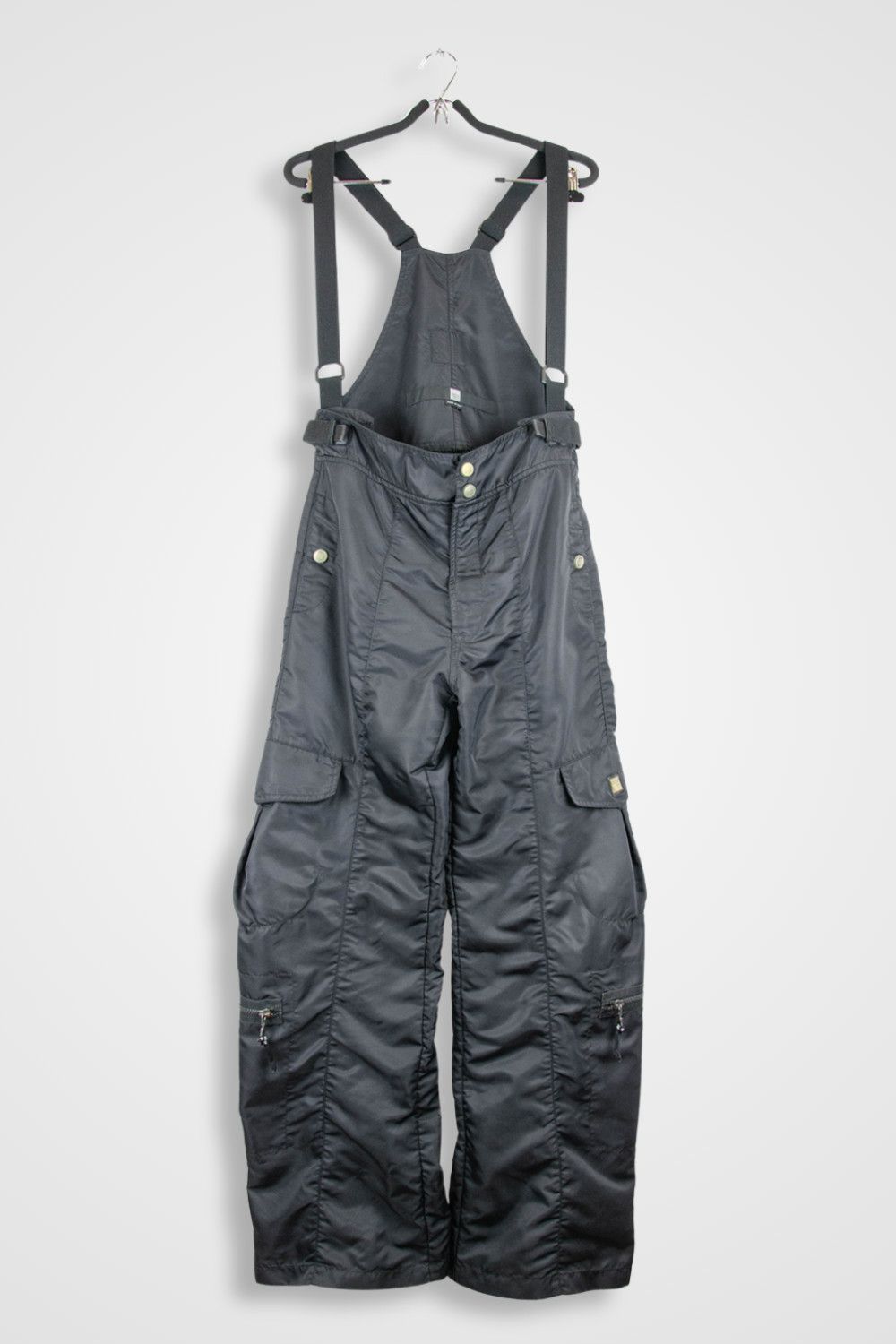 Marithe + Francois Girbaud Girbaud Nylon Cargo Overalls Black Techwear - Size IT42 Size 28" / US 6 / IT 42 - 1 Thumbnail