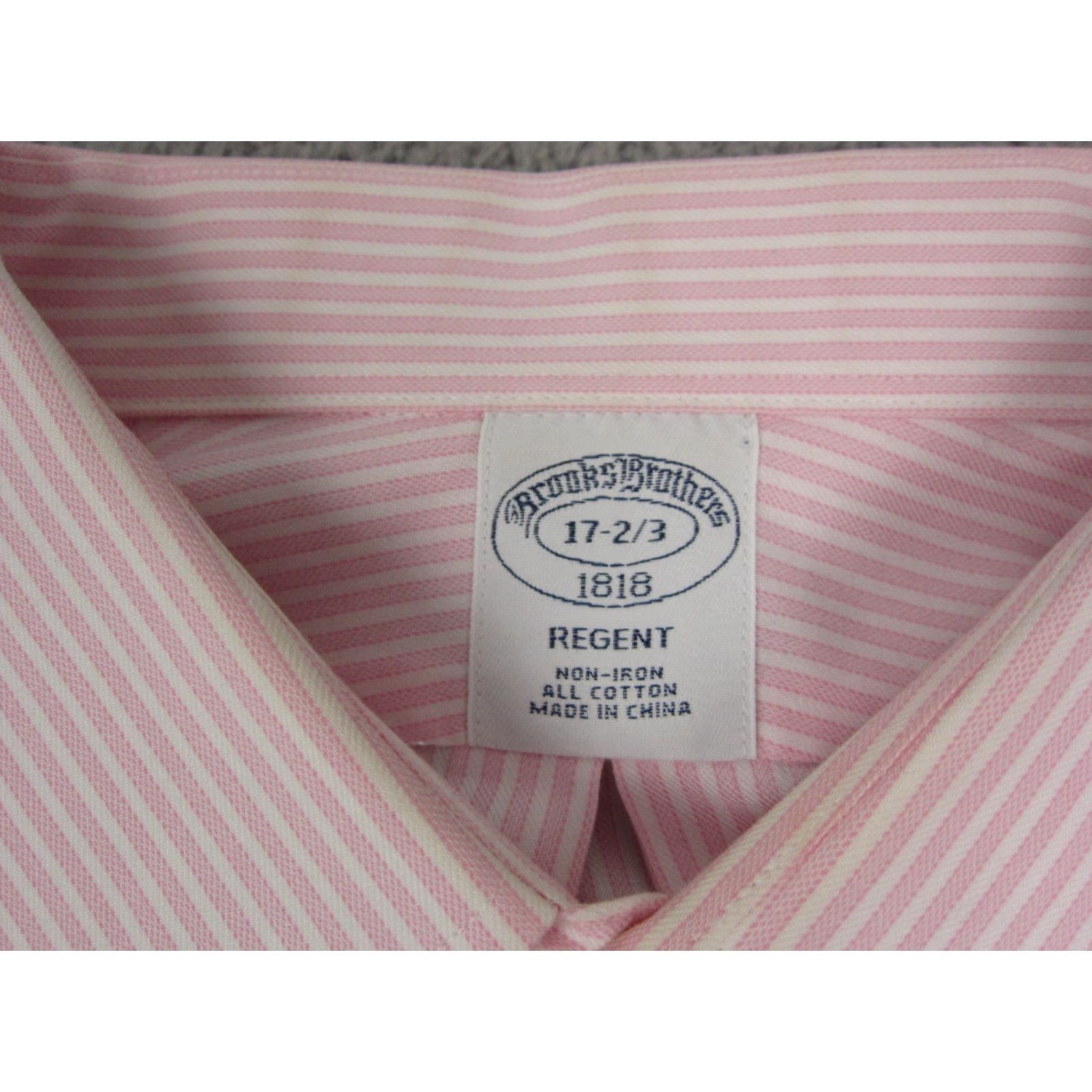 Brooks Brothers Brooks Brothers Shirt Adult 17 Pink Cotton Regent Non-Iron Mens Button Up 1818 Size US XL / EU 56 / 4 - 3 Thumbnail