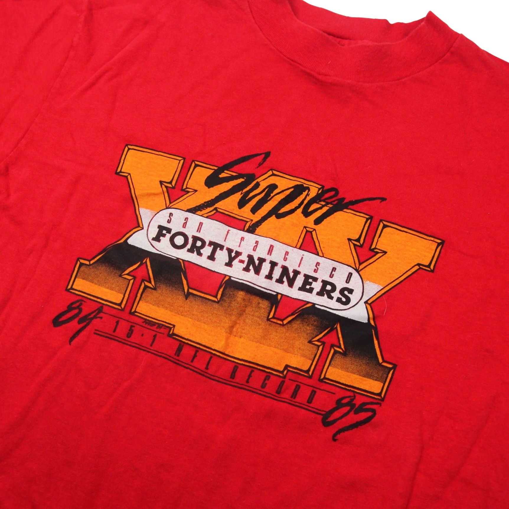 Vintage VINTAGE 1985 San Francisco 49ers Super Bowl XIX Mens T-Shirt M Red Graphic Shirt Mens Size US M / EU 48-50 / 2 - 2 Thumbnail