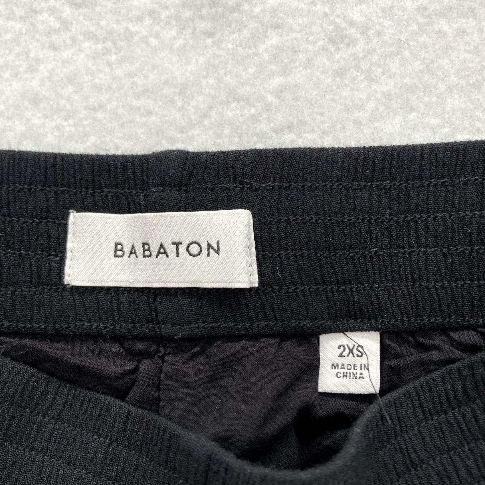 Vintage Babaton Womens Pants 2XS Black Pull On Wide Leg Crinkle Viscose ECOVERO Size 24" / US 00 / IT 34 - 3 Thumbnail