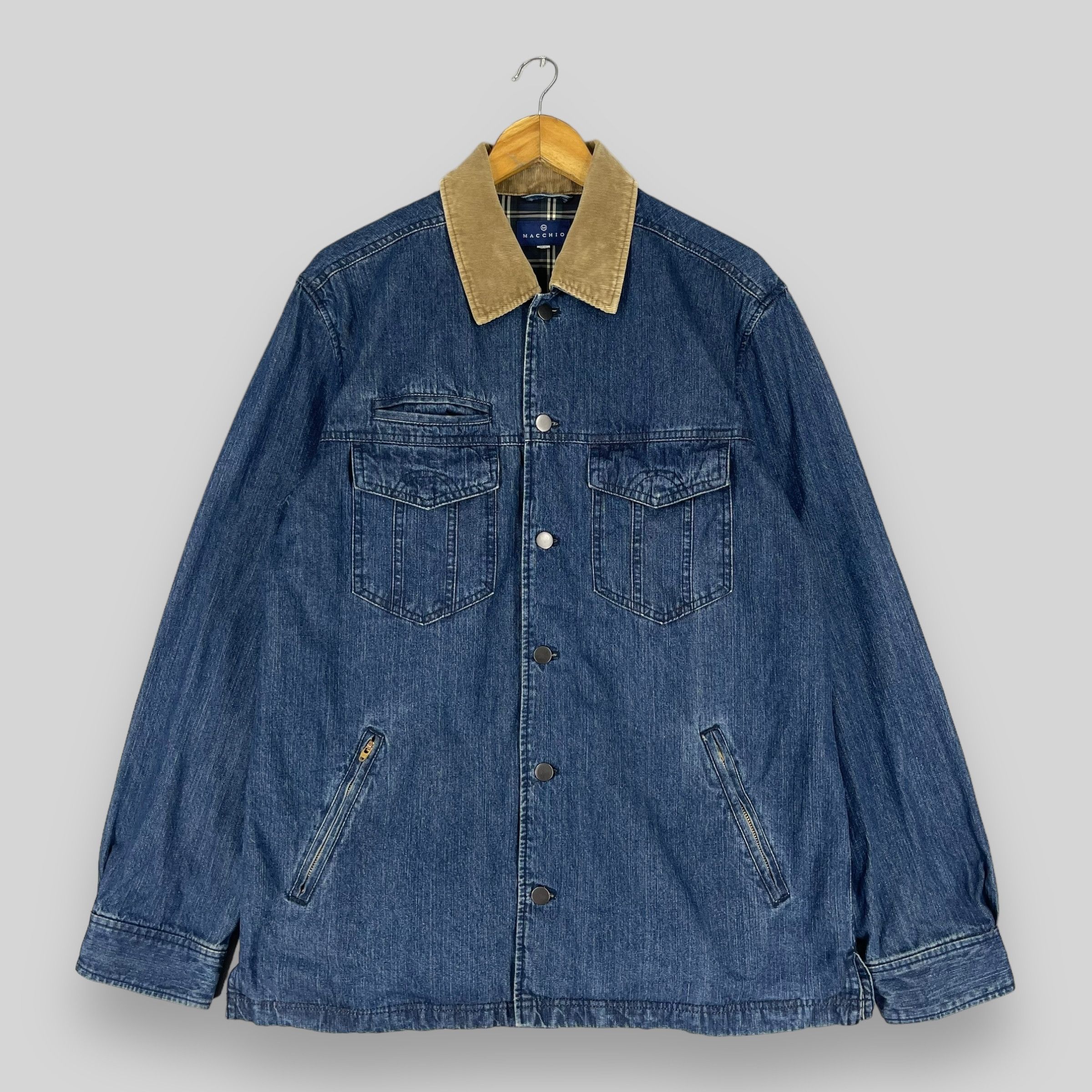 Japanese Brand Vintage Barn Field Workwear Denim Zipper Jacket Size US M / EU 48-50 / 2 - 1 Thumbnail