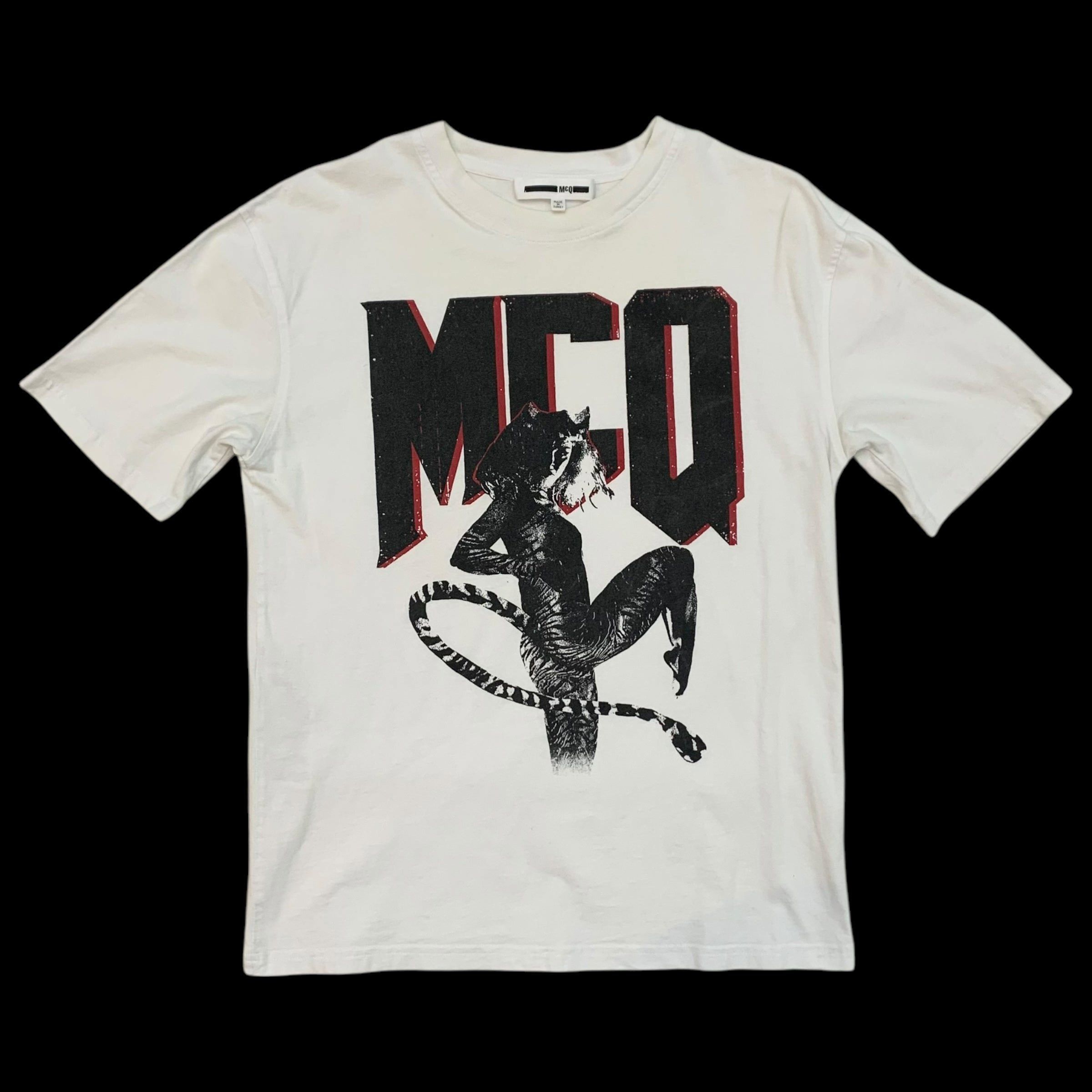 McQ Alexander McQueen ‘Psycho Billy’ Boyfriend T-Shirt Optic