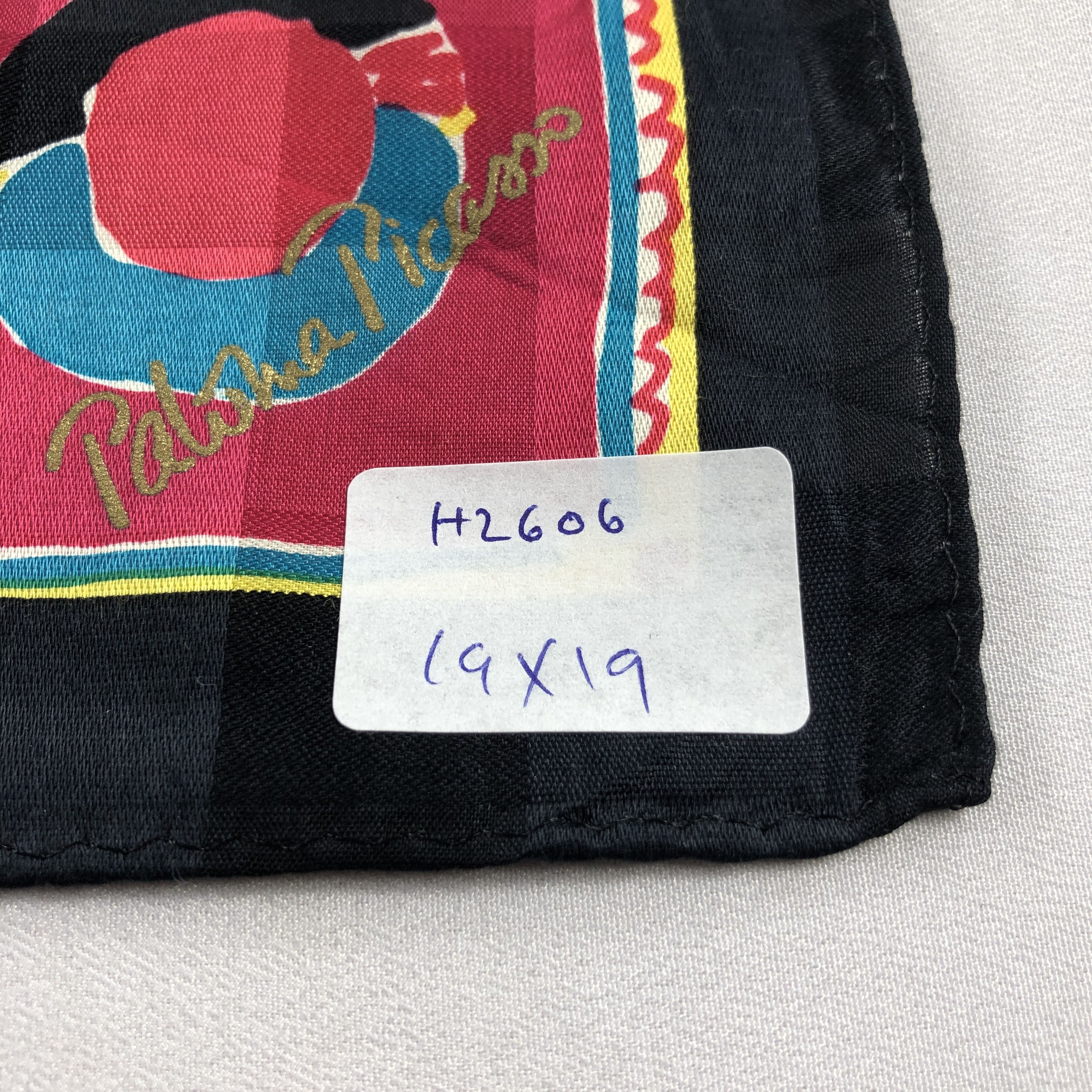 Paloma Picasso × Vintage Paloma Picasso Handkerchief Neckerchief Bandana H2606 Size ONE SIZE - 6 Thumbnail