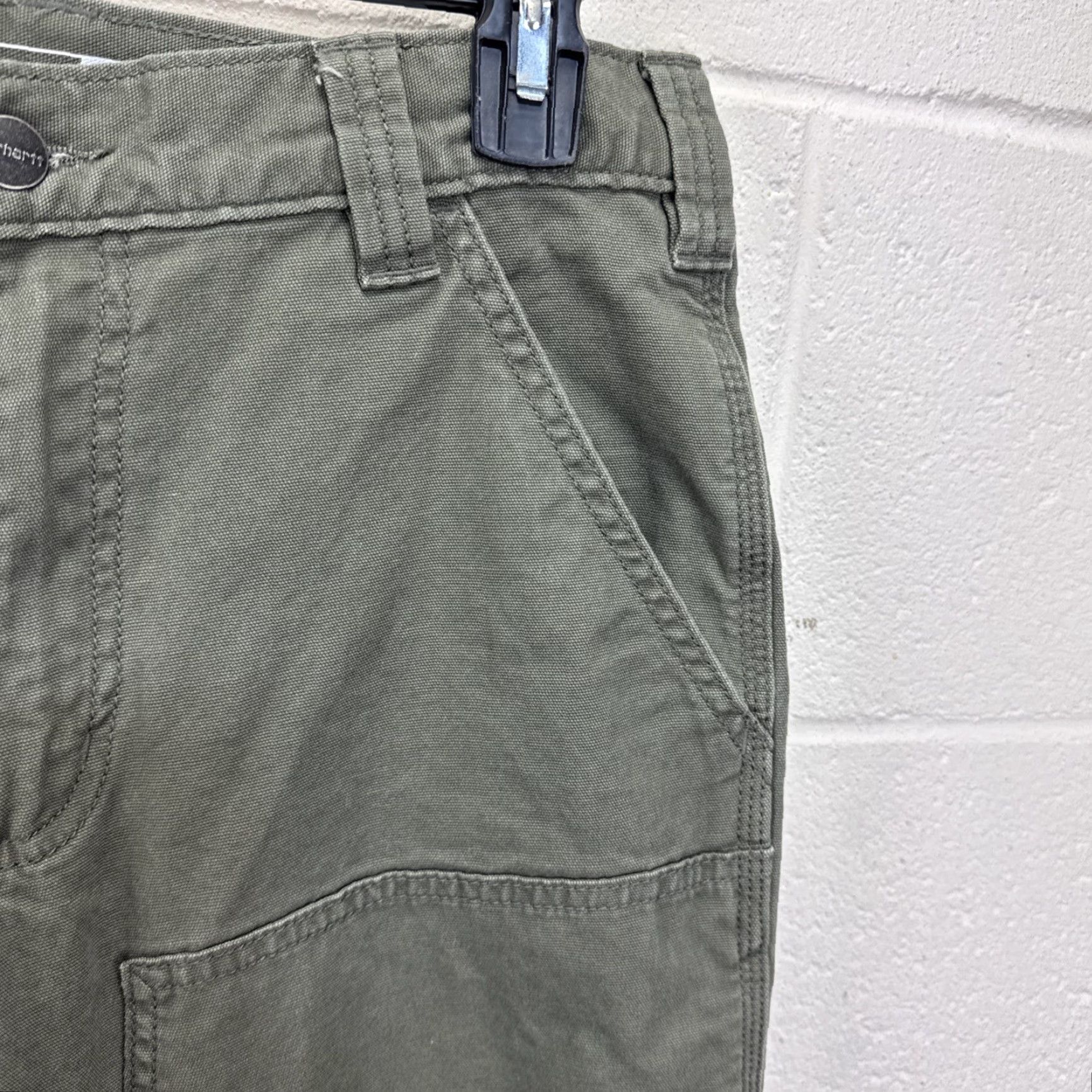 Carhartt VINTAGE Carhartt Pants Mens 30x32 Moss Green Canvas Double Knee 102802 BN2802-M Size US 30 / EU 46 - 3 Thumbnail