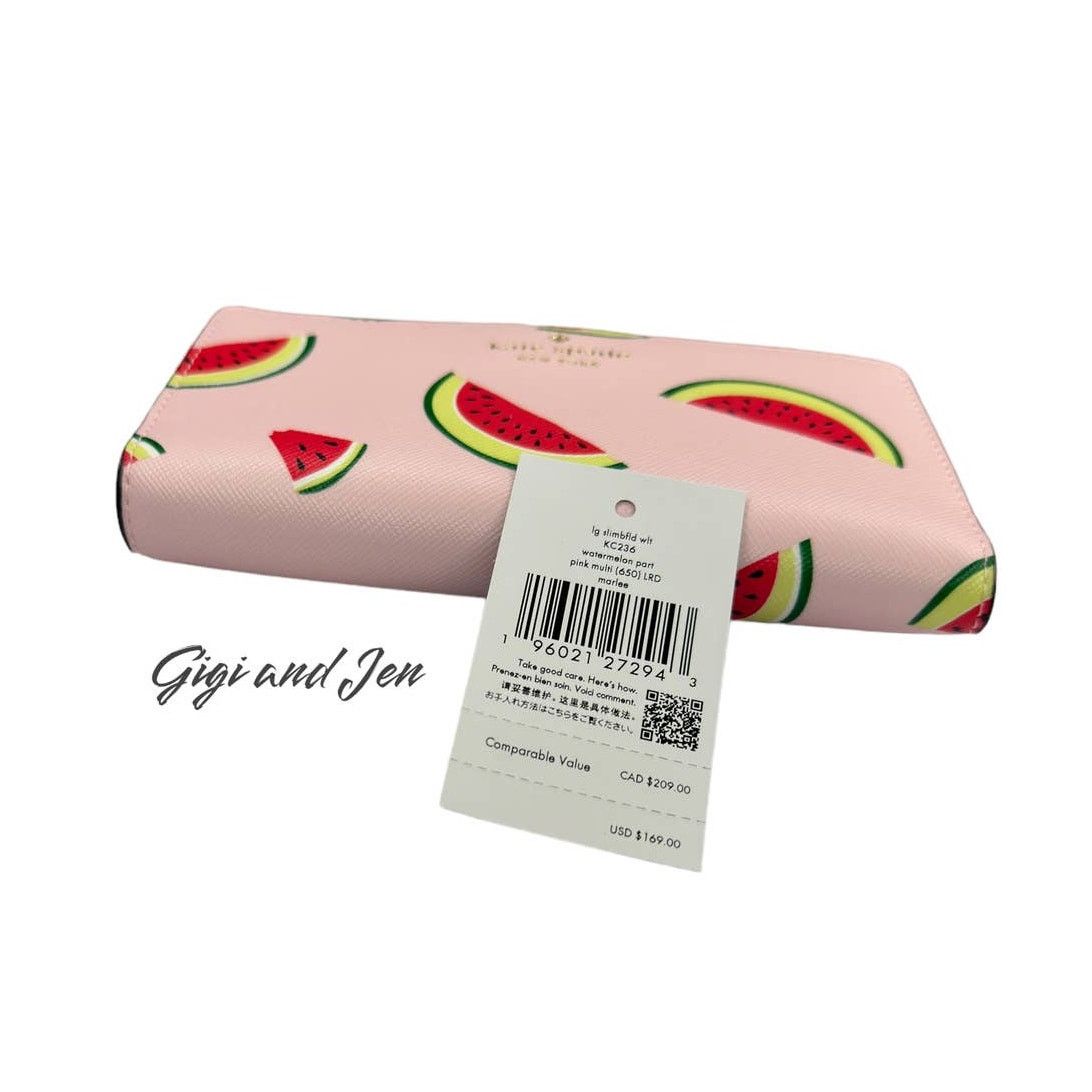 Kate Spade Kate Spade Marlee Watermelon Party Large Slim Bifold Wallet Size ONE SIZE - 5 Thumbnail
