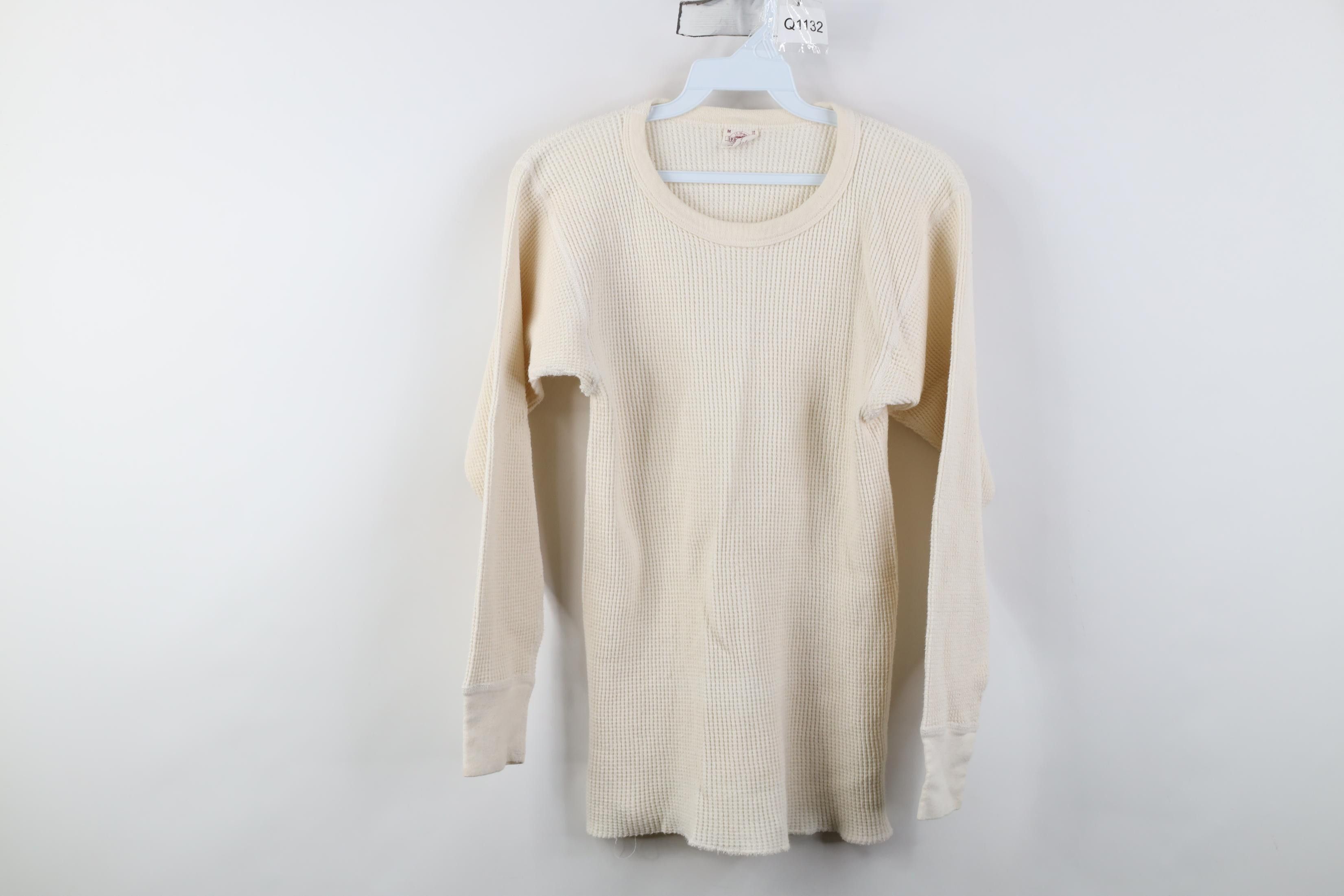 Vintage Vintage 90s Streetwear Waffle Knit T-Shirt Cotton USA Size US M / EU 48-50 / 2 - 1 Thumbnail