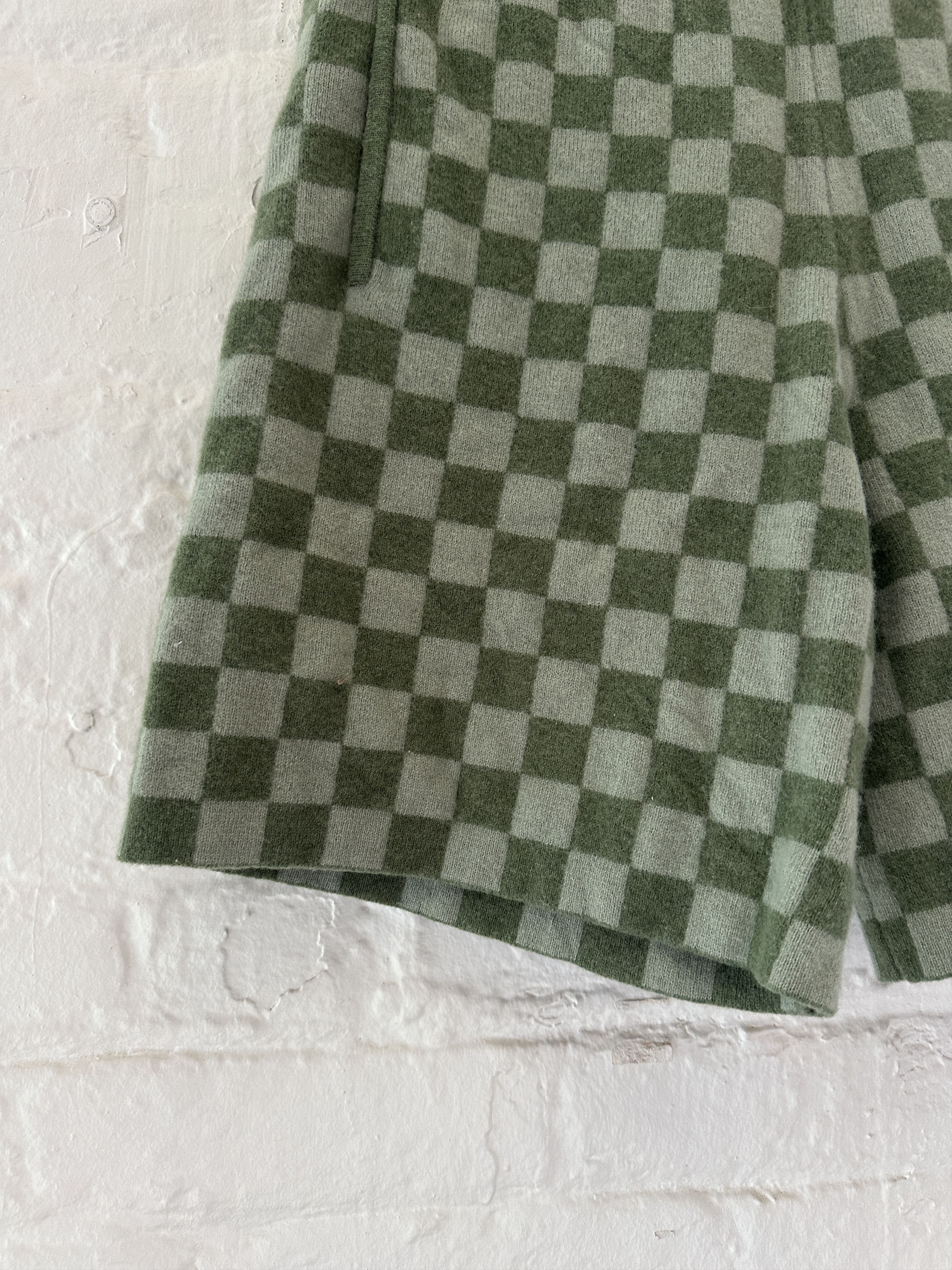 Bode Checkered Merino Wool Shorts