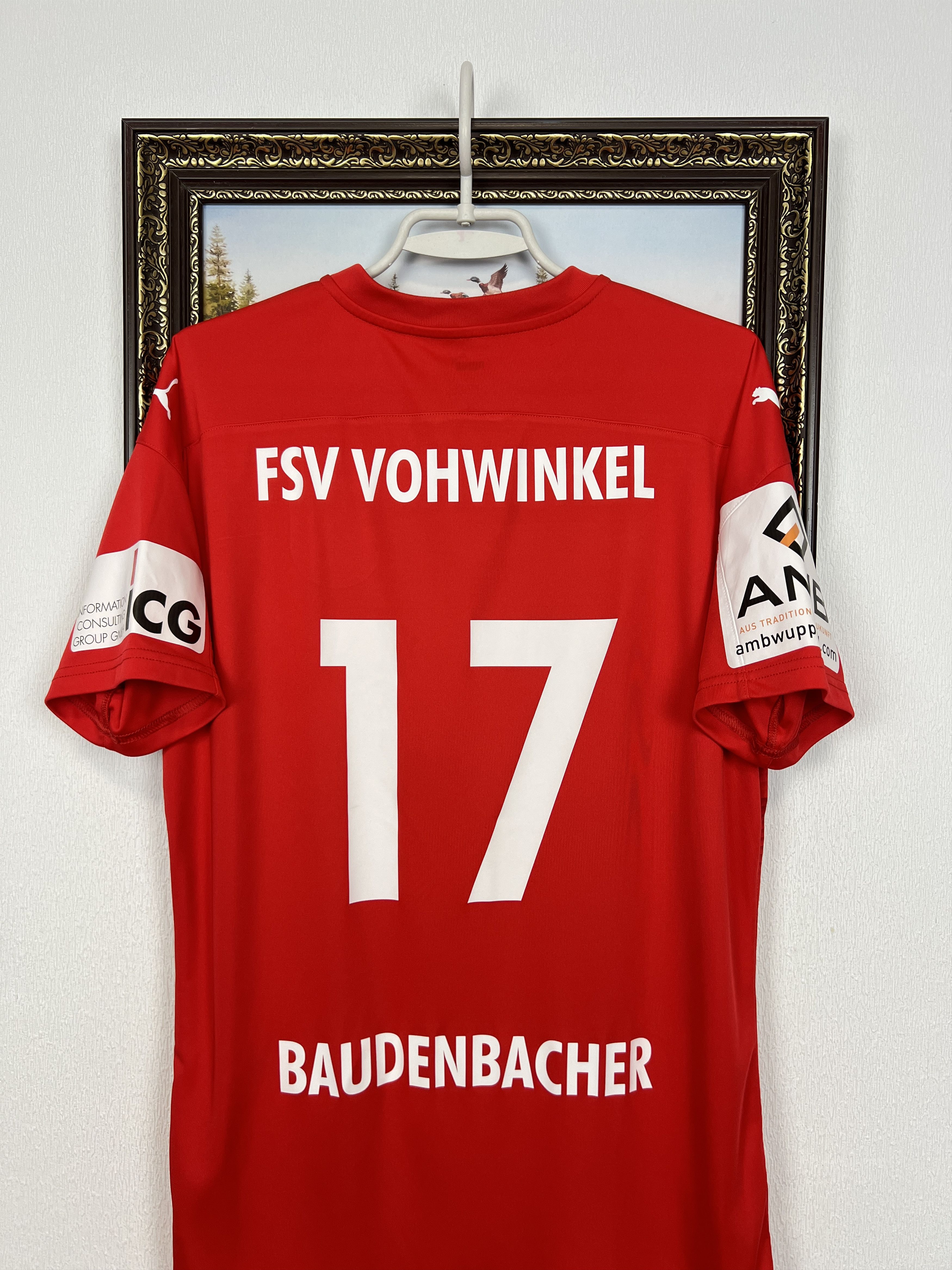 Puma FSV Vohwinkel Shirt Match Worn Baudenbacher Puma Tee Size US L / EU 52-54 / 3 - 12 Thumbnail