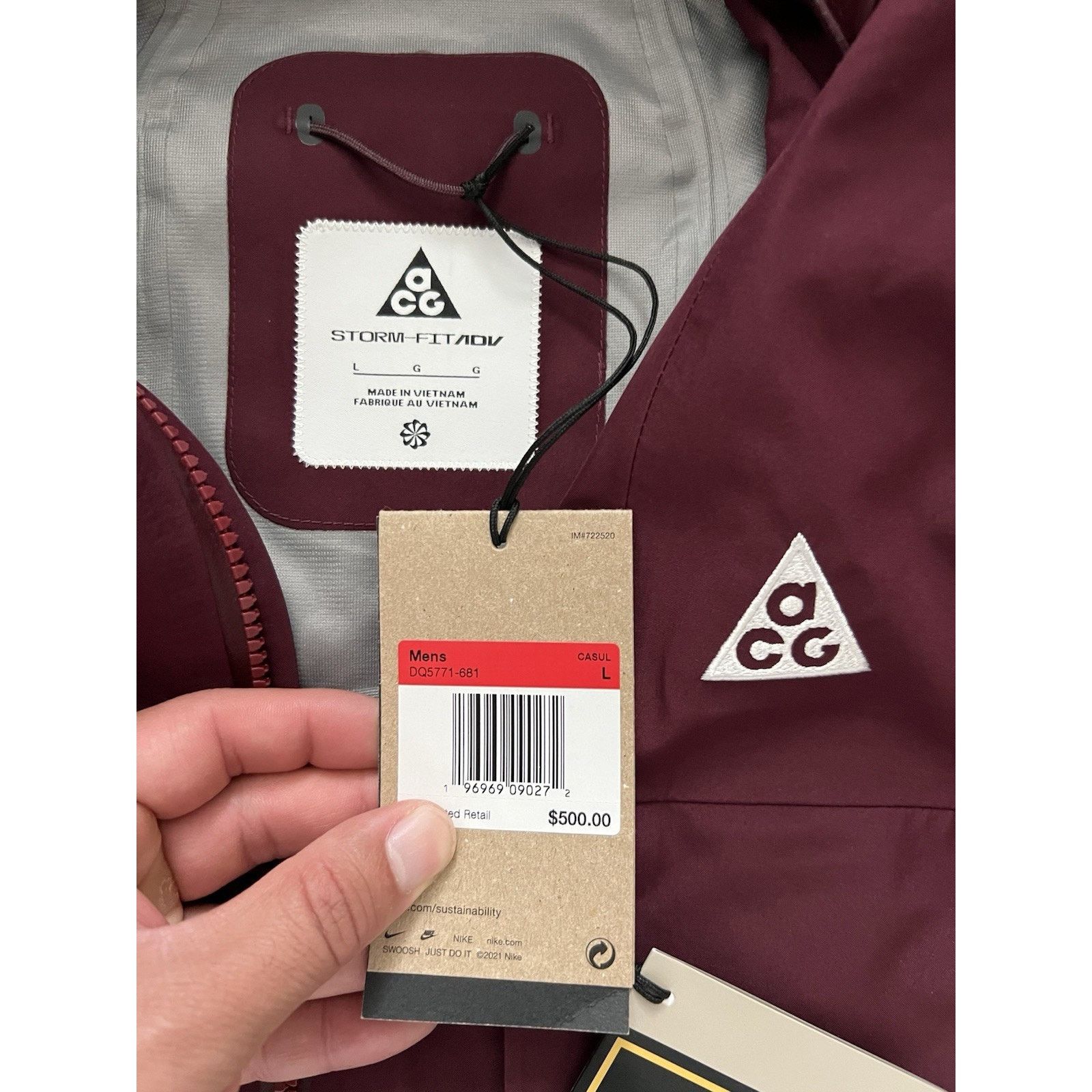 Nike ACG Nike ACG Storm ADV GORE-TEX Misery Ridge Night Maroon Size US L / EU 52-54 / 3 - 12 Thumbnail