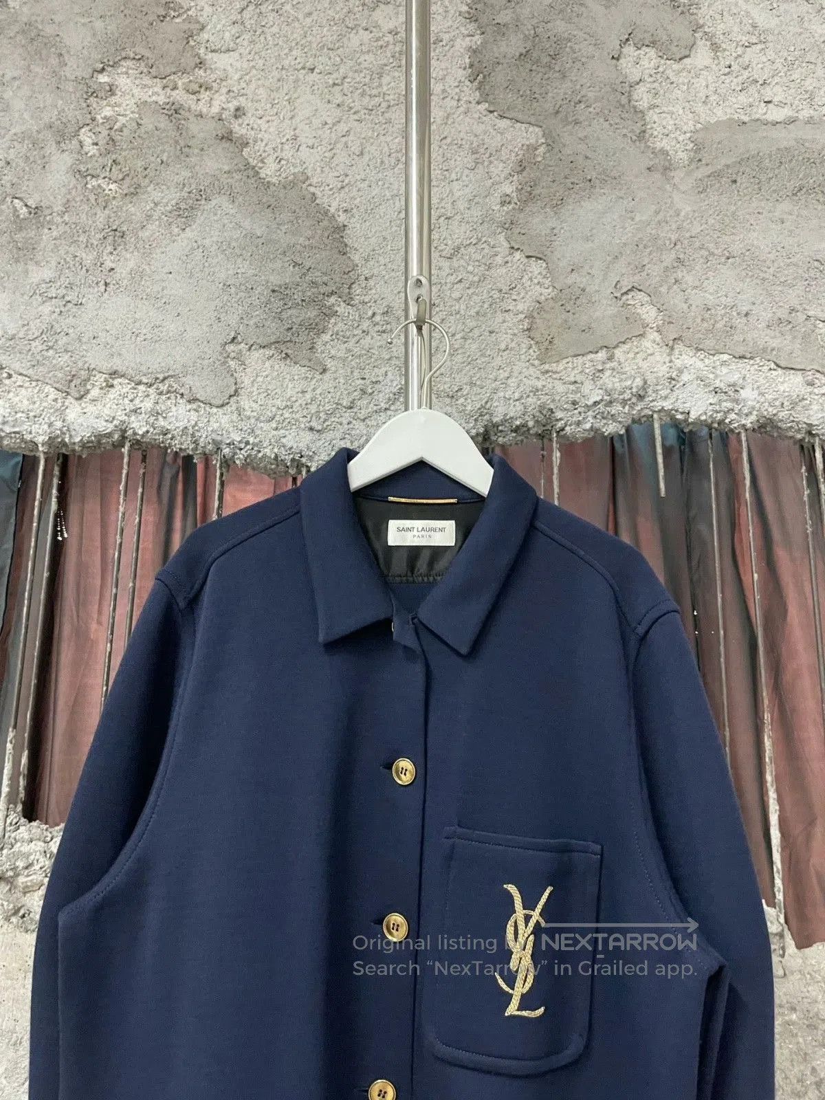 Saint Laurent Paris Saint Laurent Navy Blue Shirt. Size US XS / EU 42 / 0 - 3 Thumbnail