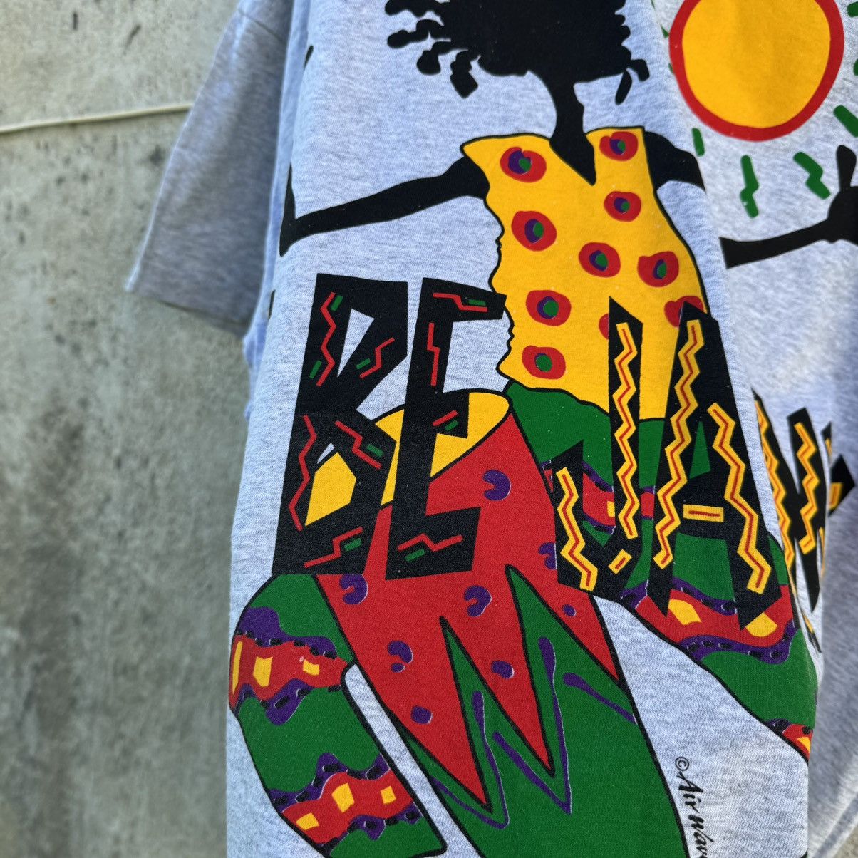 Bob Marley 90s Jamaica We Be Jammin Rastaman Grey Tee Single Stitch XL Size US XL / EU 56 / 4 - 8 Thumbnail