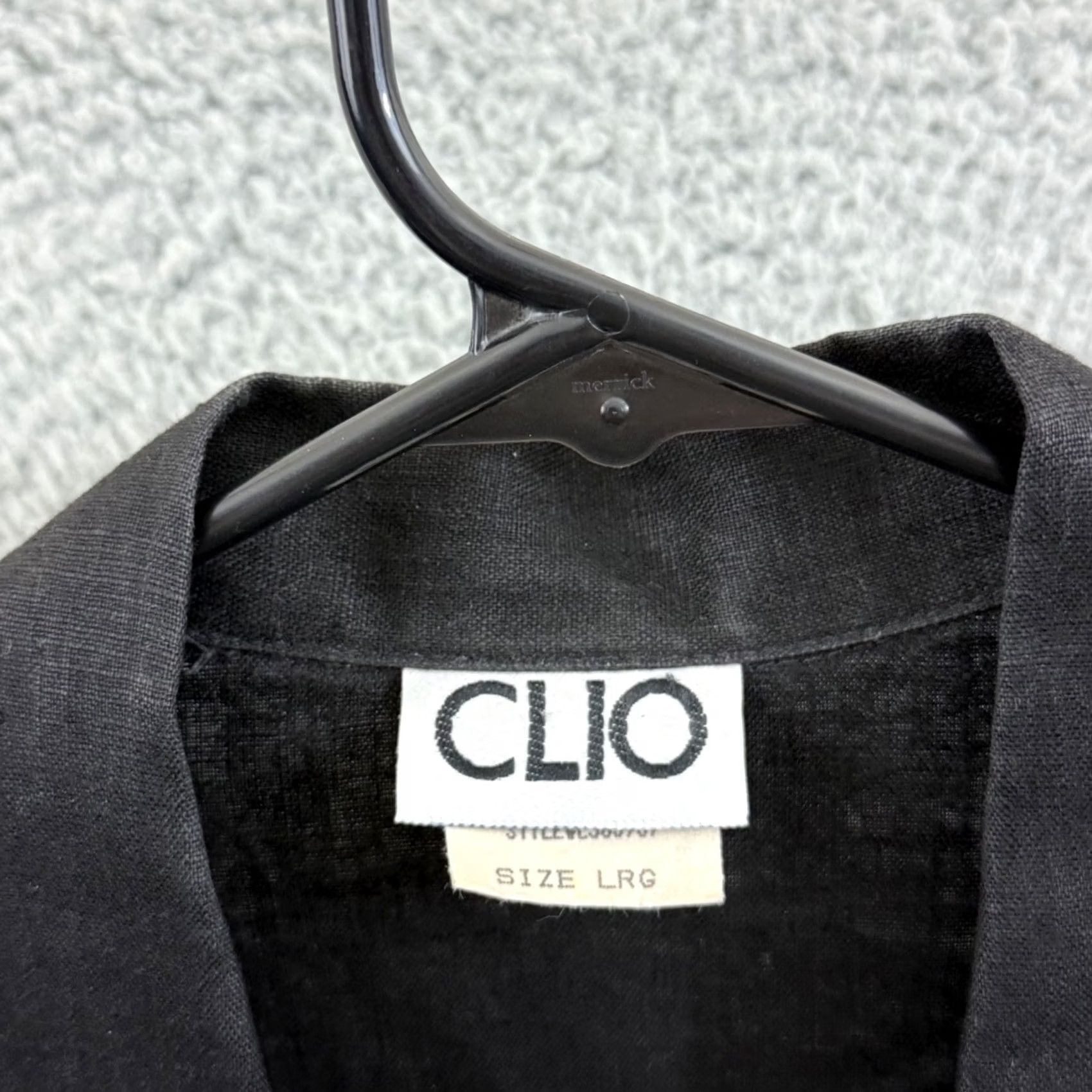 Vintage VINTAGE Clio Shirt Womens Large Black Linen Embroidered Button Boho Cottagecore Size M / US 6-8 / IT 42-44 - 6 Thumbnail