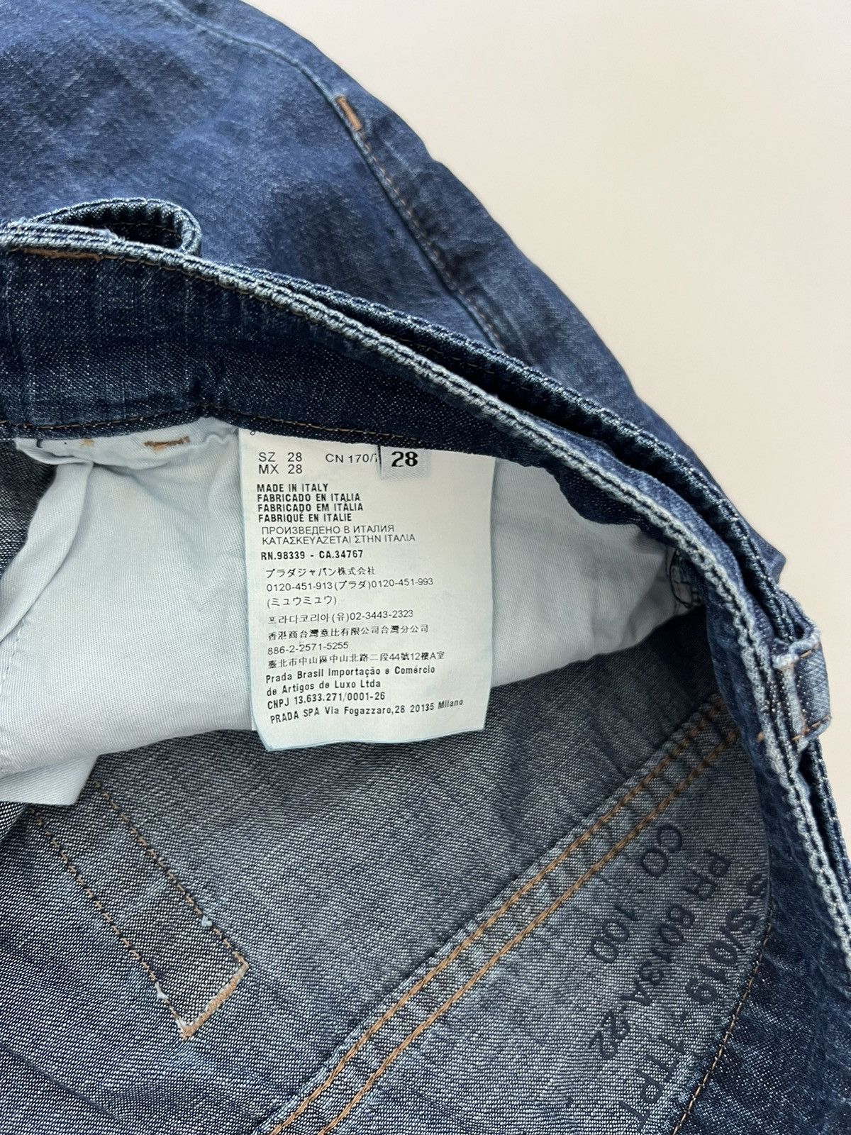 Prada Prada Triangle Logo Denim Pants Size US 28 / EU 44 - 7 Thumbnail