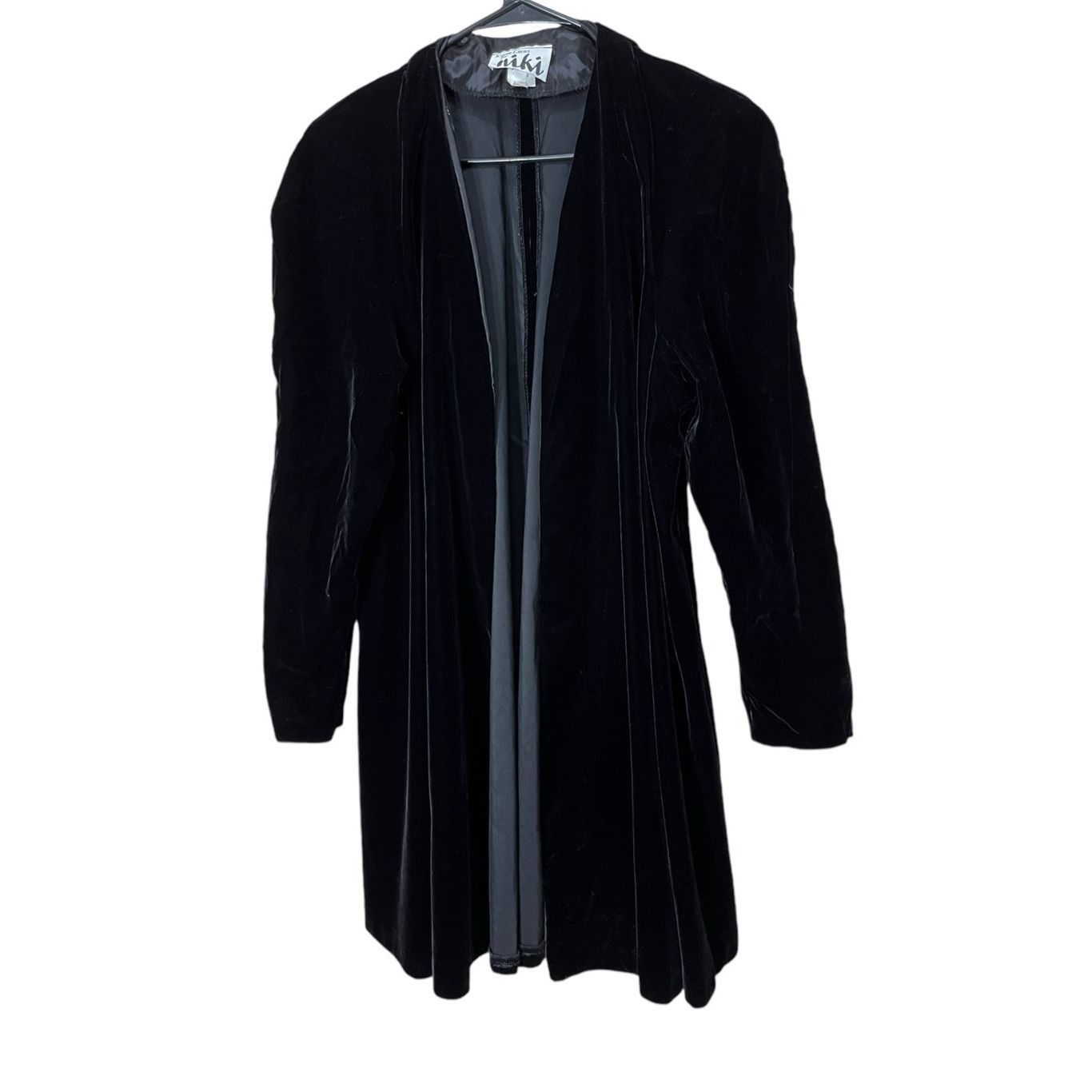 Other Vintage Karen Lucas For Niki Black Velvet Swing Coat Size S Size S / US 4 / IT 40 - 1 Thumbnail