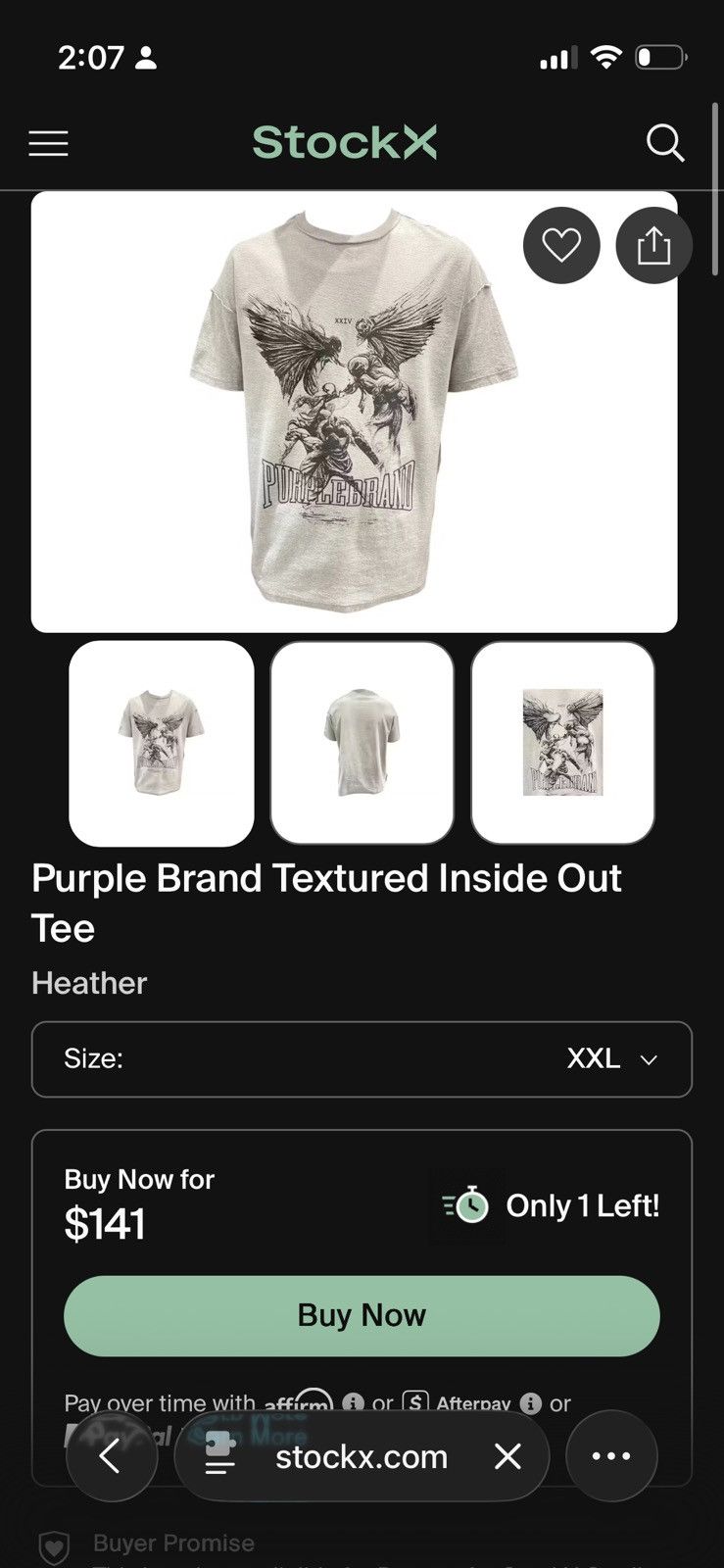 Purple Brand Purple brand textured tee Size US XXL / EU 58 / 5 - 9 Thumbnail
