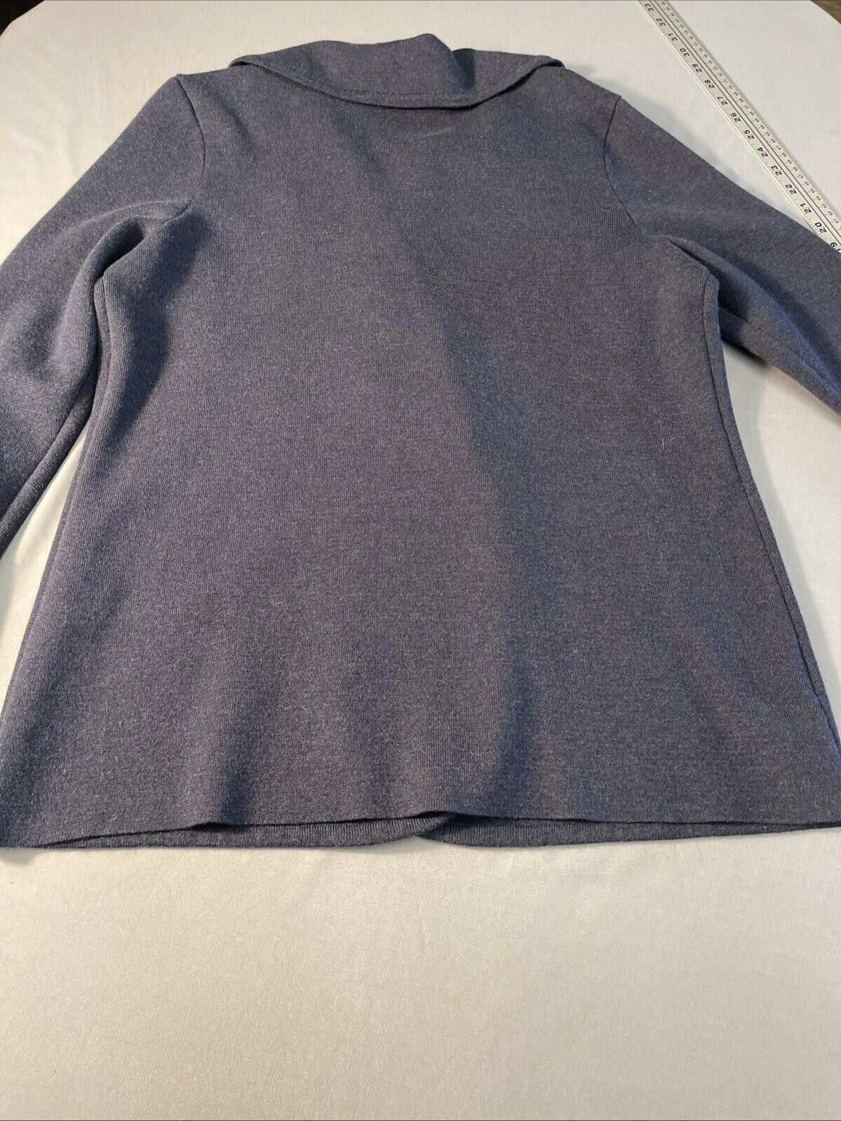 Designer Nic+Zoe Polished Knit Peacoatt Dark Indigo Blue W Large Size L / US 10 / IT 46 - 8 Thumbnail