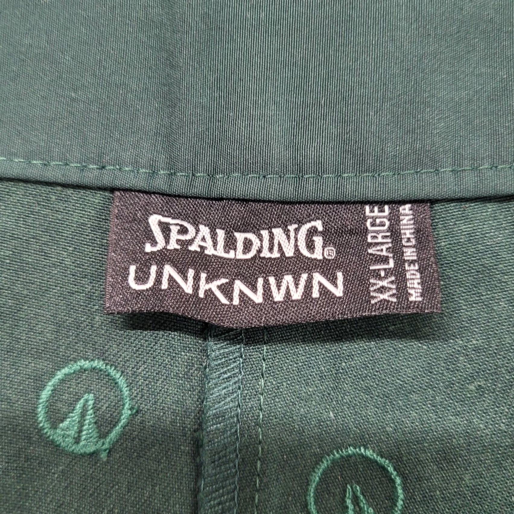 Spalding VINTAGESpalding UNKNWN Pants Men's XXL GREEN All Over Print Trousers, Walk/Golf, Chino, Regular, 26in Inseam, Button, Denim-Style? Size US 39 - 2 Thumbnail
