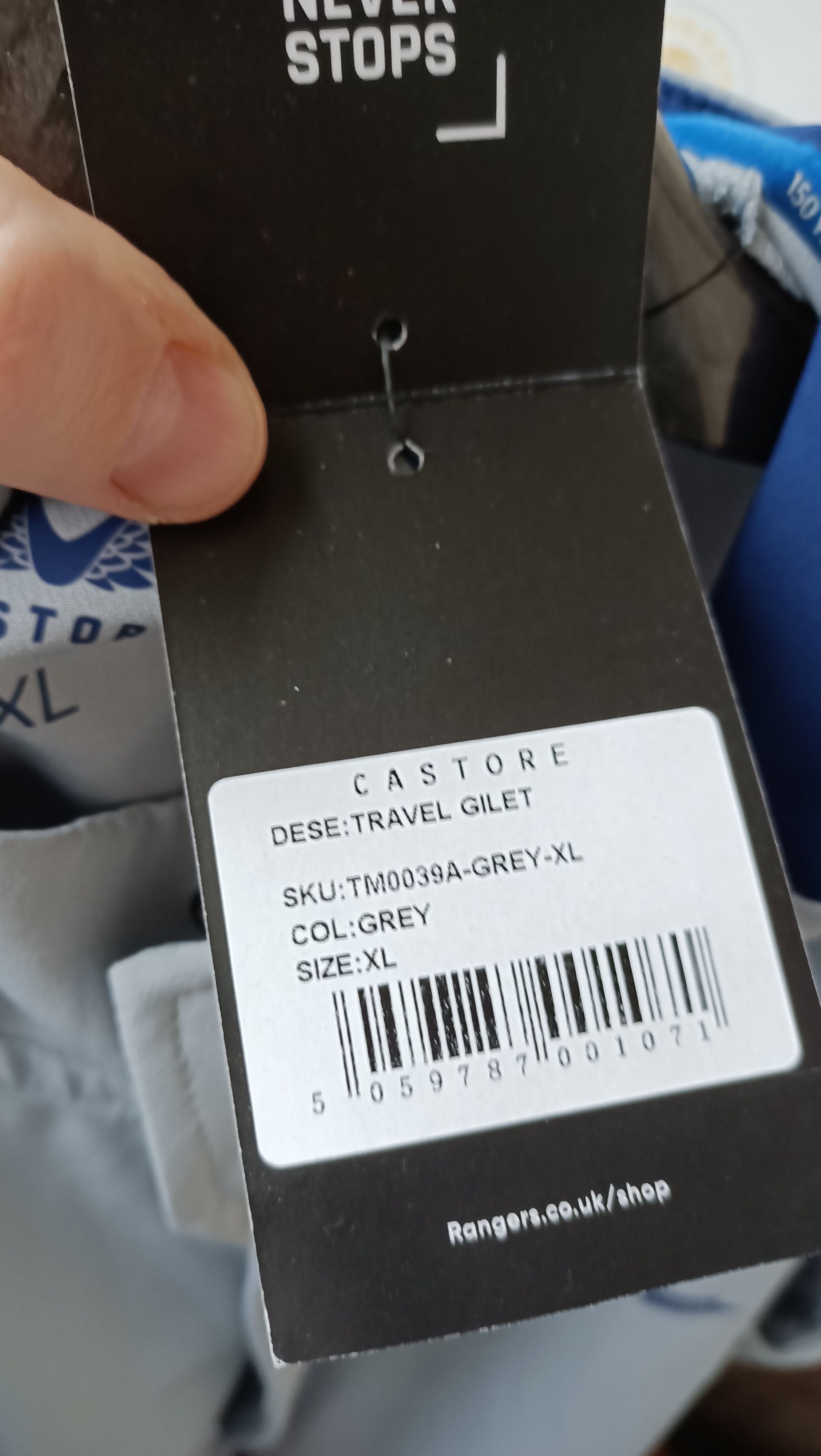 Castore Castore Glasgow Rangers NEW vest 150 years 2022 Size US XL / EU 56 / 4 - 6 Thumbnail