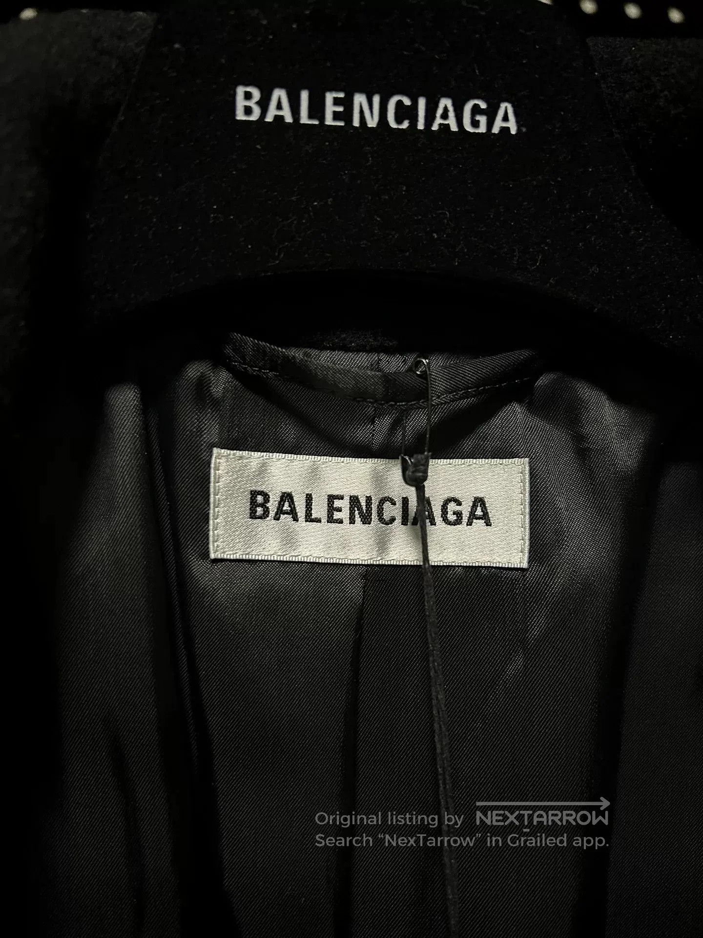 Balenciaga Balenciaga Logo Wool Coat Size 36. Size XS / US 0-2 / IT 36-38 - 2 Thumbnail