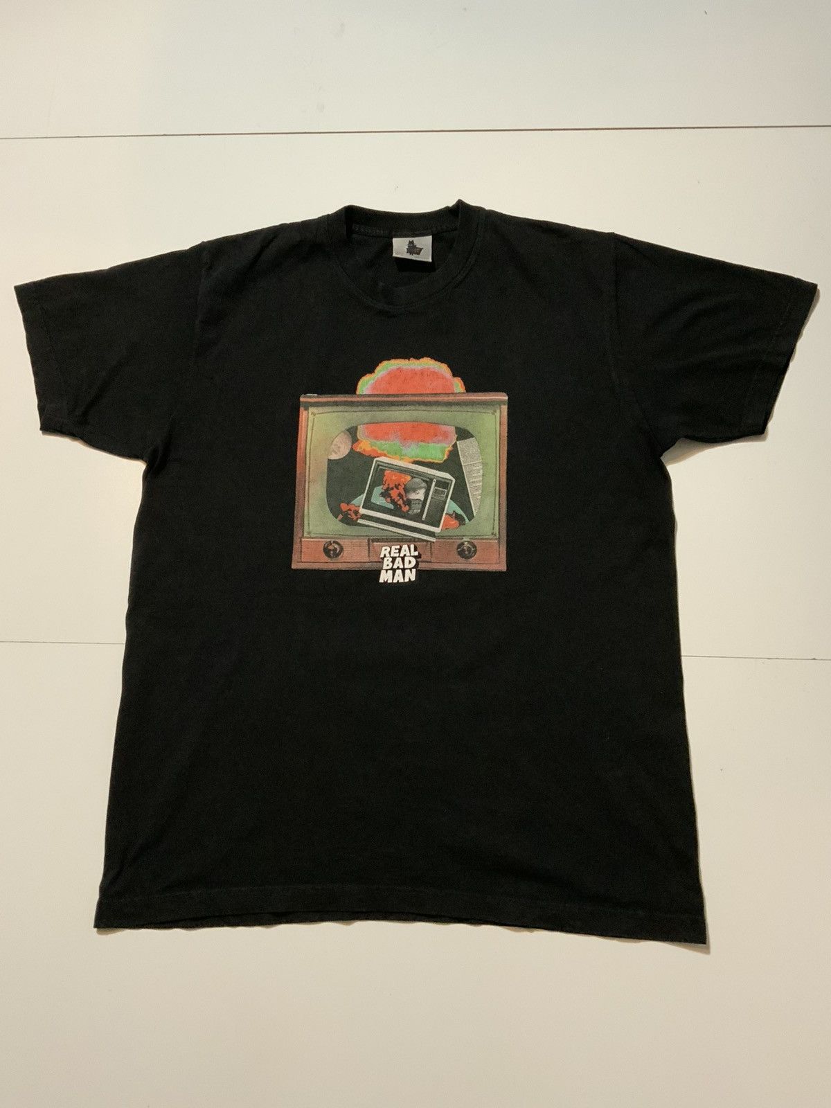 Real Bad Man RBM Real Bad Man Crimewave MFG Television TV Black T-Shirt Size US L / EU 52-54 / 3 - 2 Thumbnail