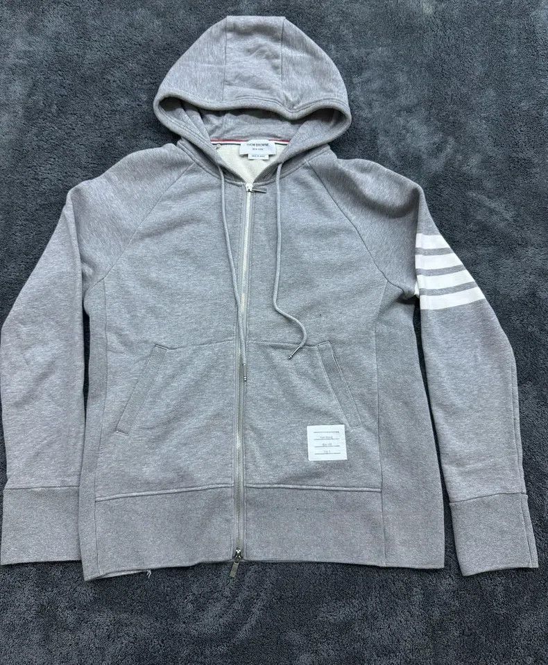 Thom Browne Thom Browne Classic four-striped zipper hooded sweatshirt Size US XXL / EU 58 / 5 - 1 Thumbnail