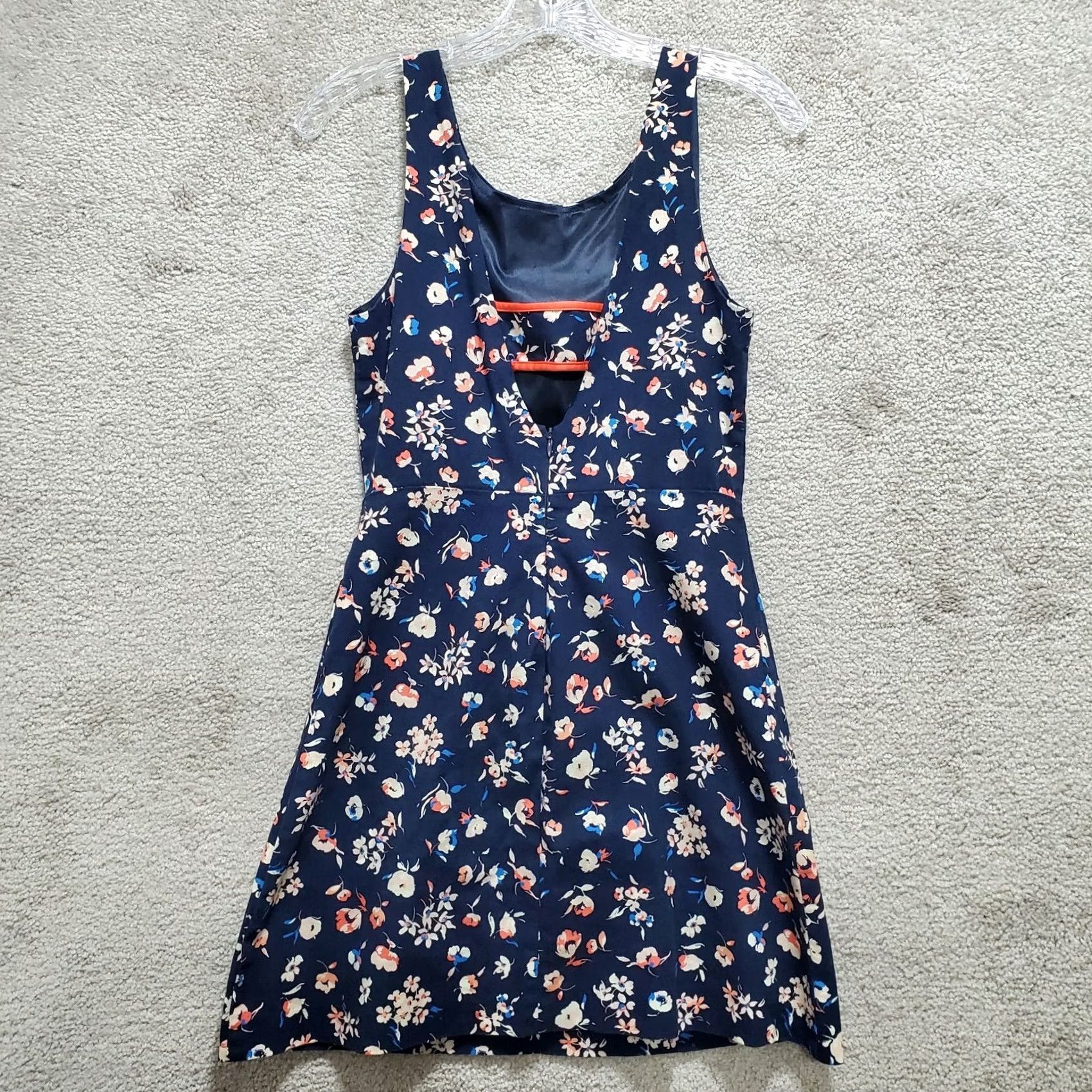 bershka blue floral dress Bershka Blue Ditsy Floral Print Cut Out Strappy Dress Blue Summer BNWT Size  M