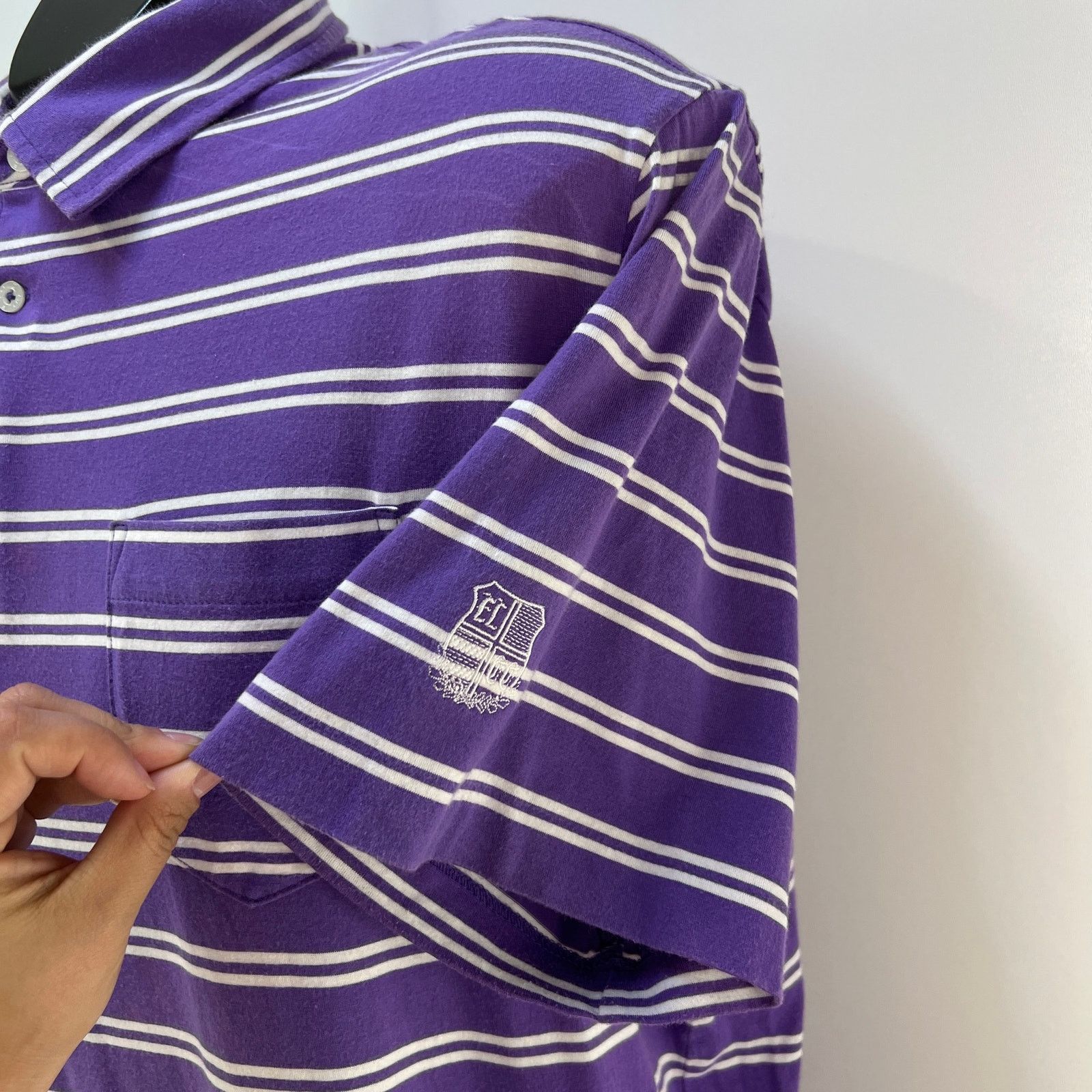 Polo Ralph Lauren Polo Golf Ralph Lauren Stripe Polo Shirt Vintage Lisle Size US L / EU 52-54 / 3 - 5 Thumbnail