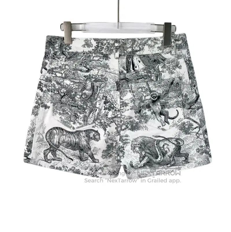 Dior Dior Gray Cotton Women's Shorts . Size 22" - 2 Thumbnail