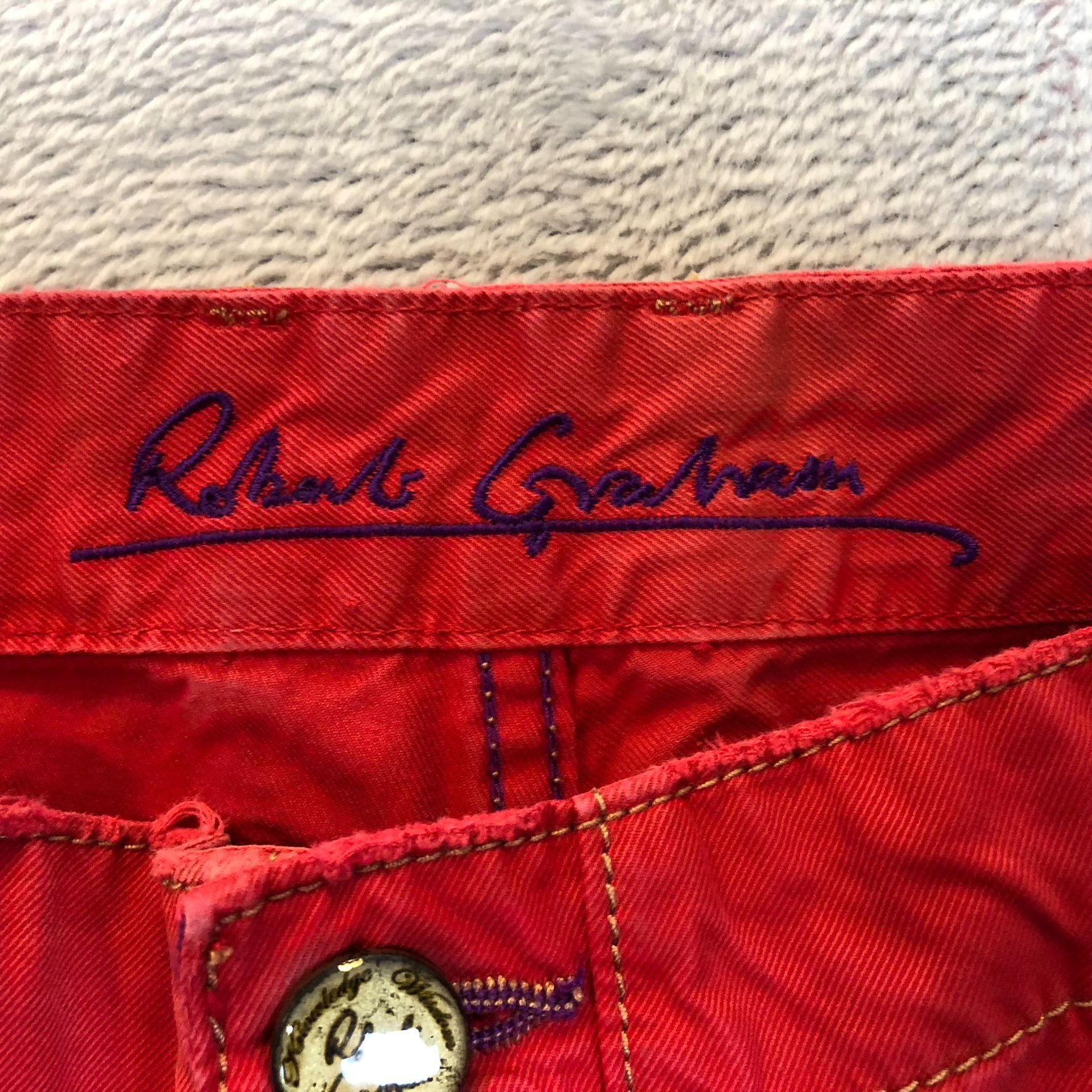 Robert Graham Robert Graham Mens Pants 40x35 Red Slim Fit Jeano Style Cott Size US 40 / EU 56 - 5 Thumbnail