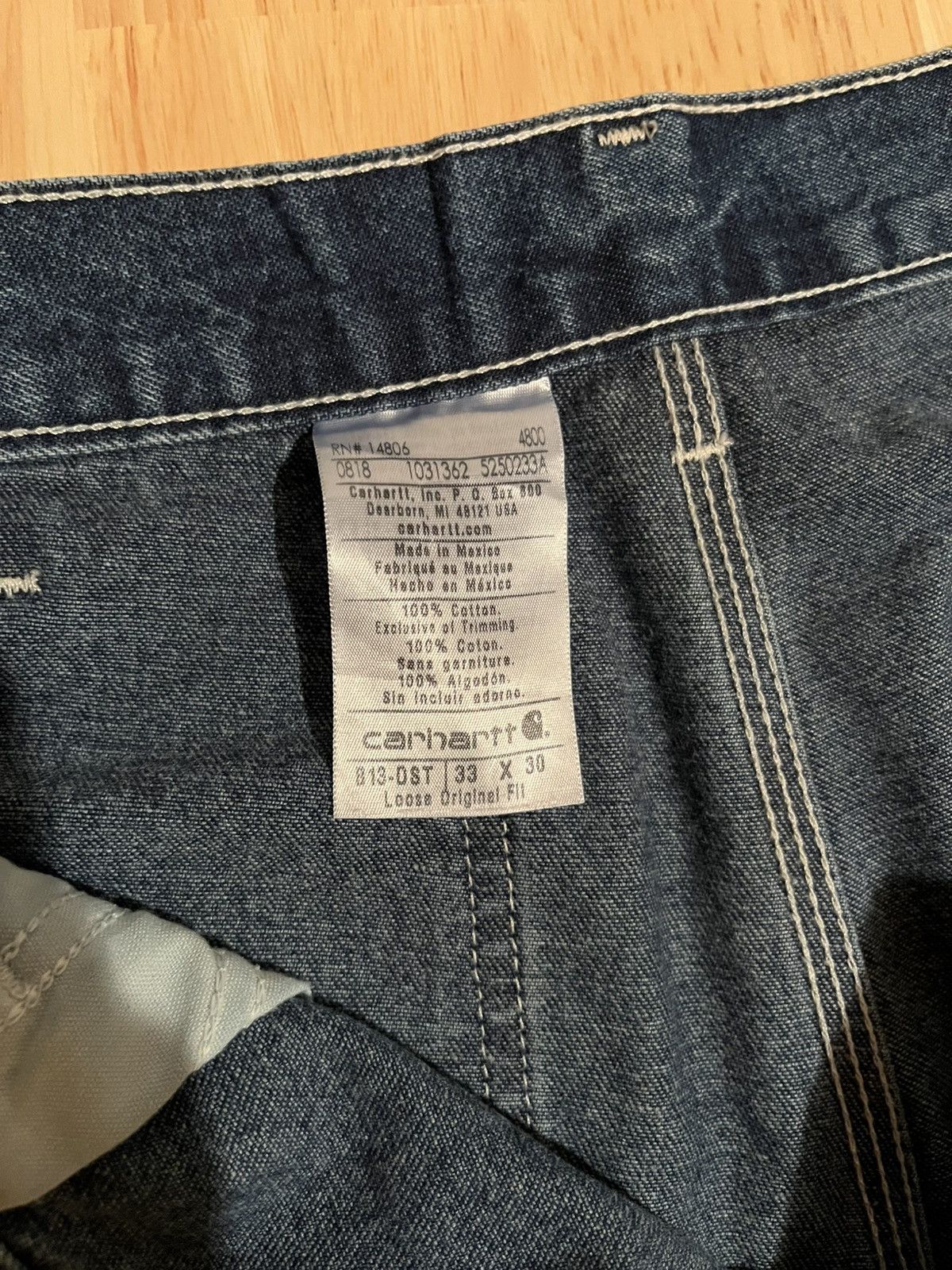 Carhartt Carhartt Carpenter Blue Denim 33/30 Size US 33 - 4 Thumbnail