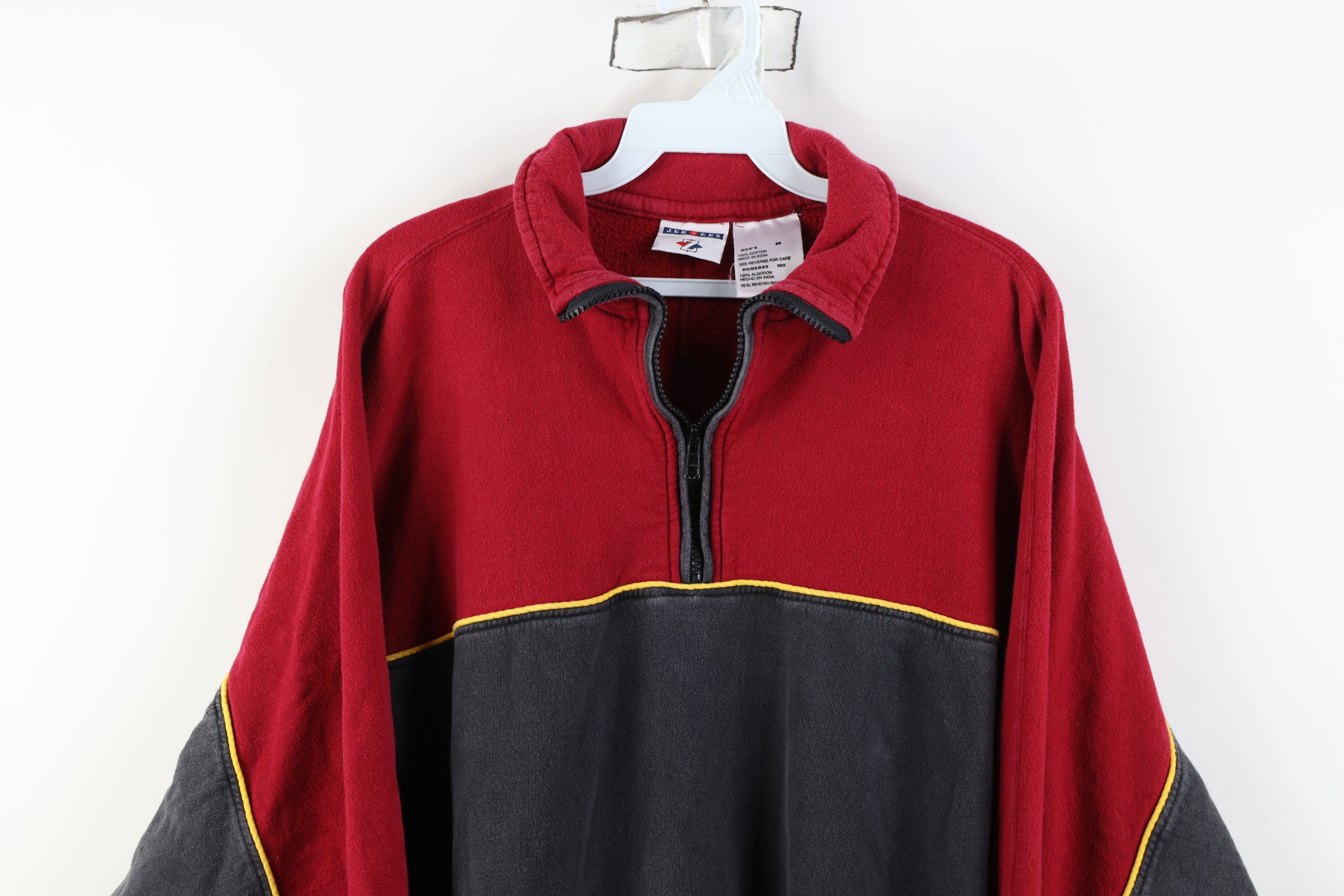 Vintage Vintage 90s Streetwear Block Half Zip Pullover Sweatshirt Size US XXL / EU 58 / 5 - 2 Thumbnail