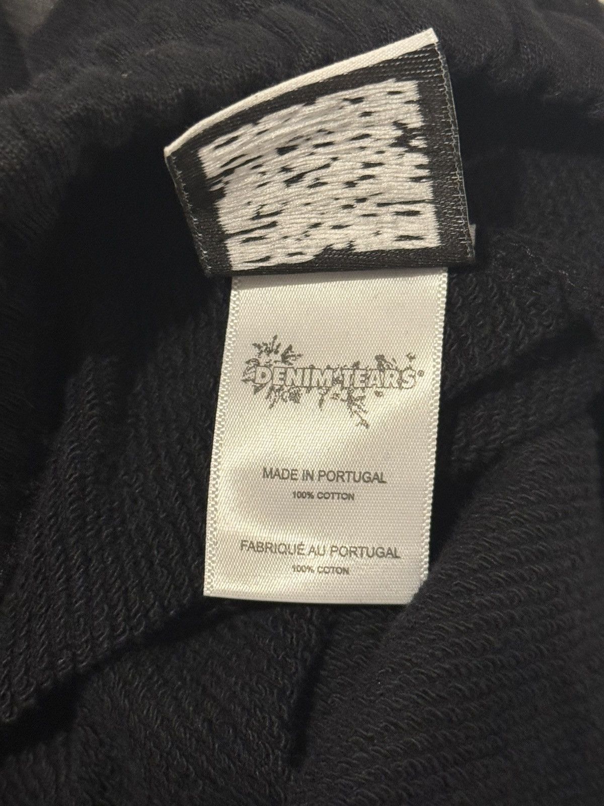 DENIM TEARS Denim Tears Cotton Wreath Black Joggers Size L Size US 34 / EU 50 - 6 Thumbnail
