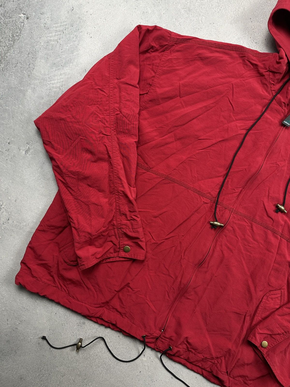 Adidas Vintage Adidas Equipment Red Hooded Windbreaker Jacket 90s Size US XL / EU 56 / 4 - 2 Thumbnail