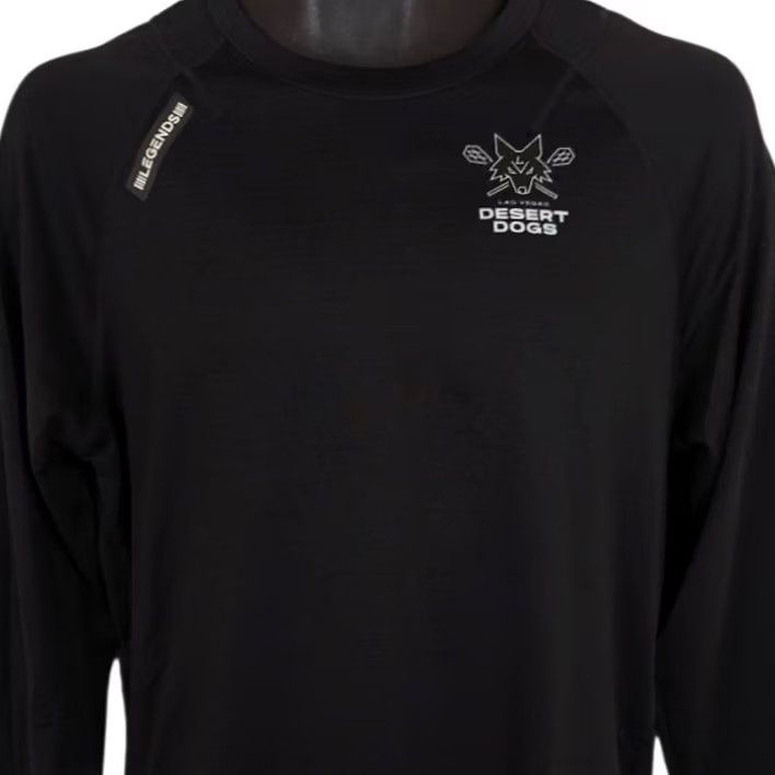 Vintage LEGENDS Las Vegas Desert Dogs Athletic Shirt Mens Size M Black Lacrosse Deserts 100% Polyester Run Jogging Activewear Crew Neck Long Sleeve Vintage? Size US M / EU 48-50 / 2 - 2 Thumbnail