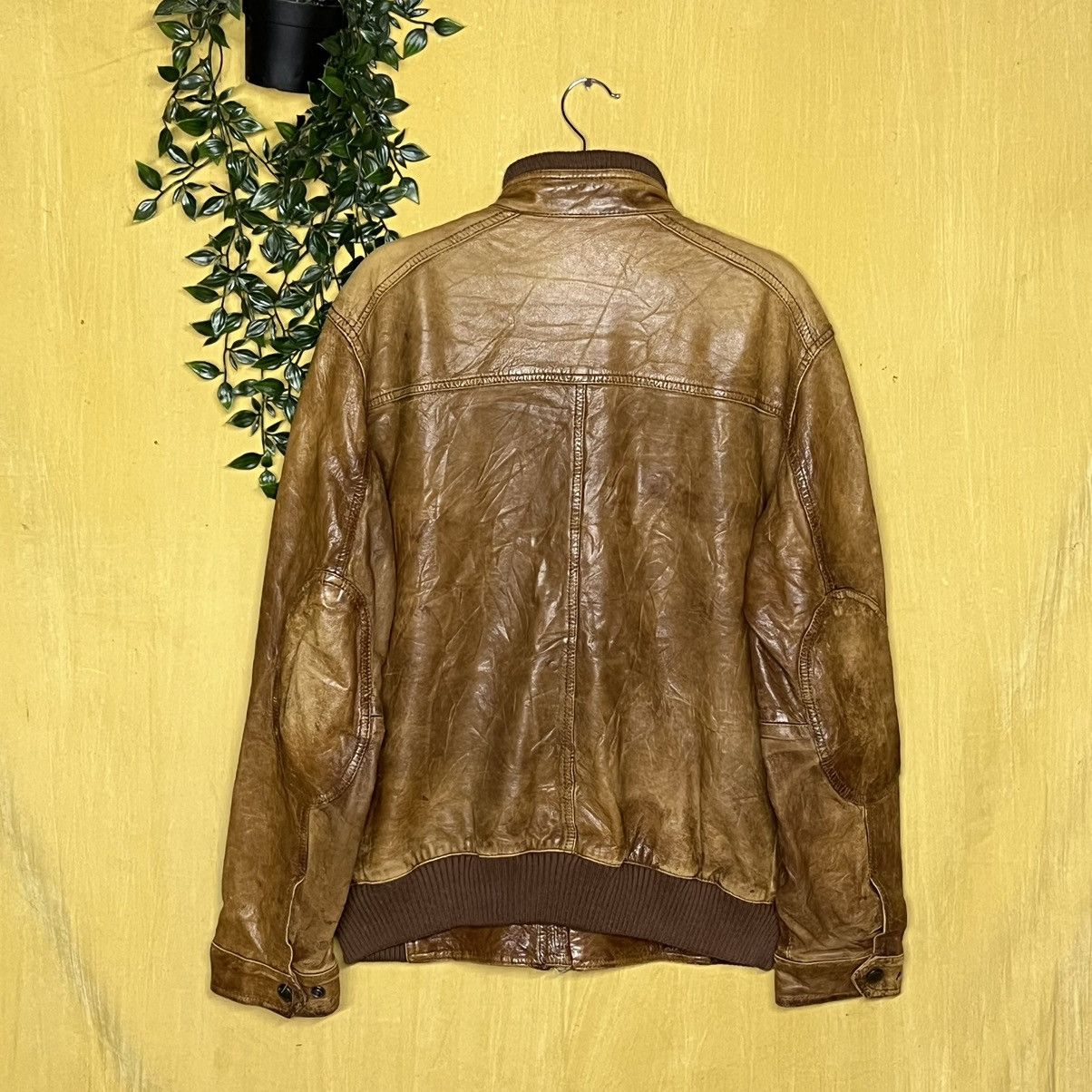 Massimo Dutti Massimo Dutti Brown motorcycle Leather Jacket Size US M / EU 48-50 / 2 - 2 Thumbnail